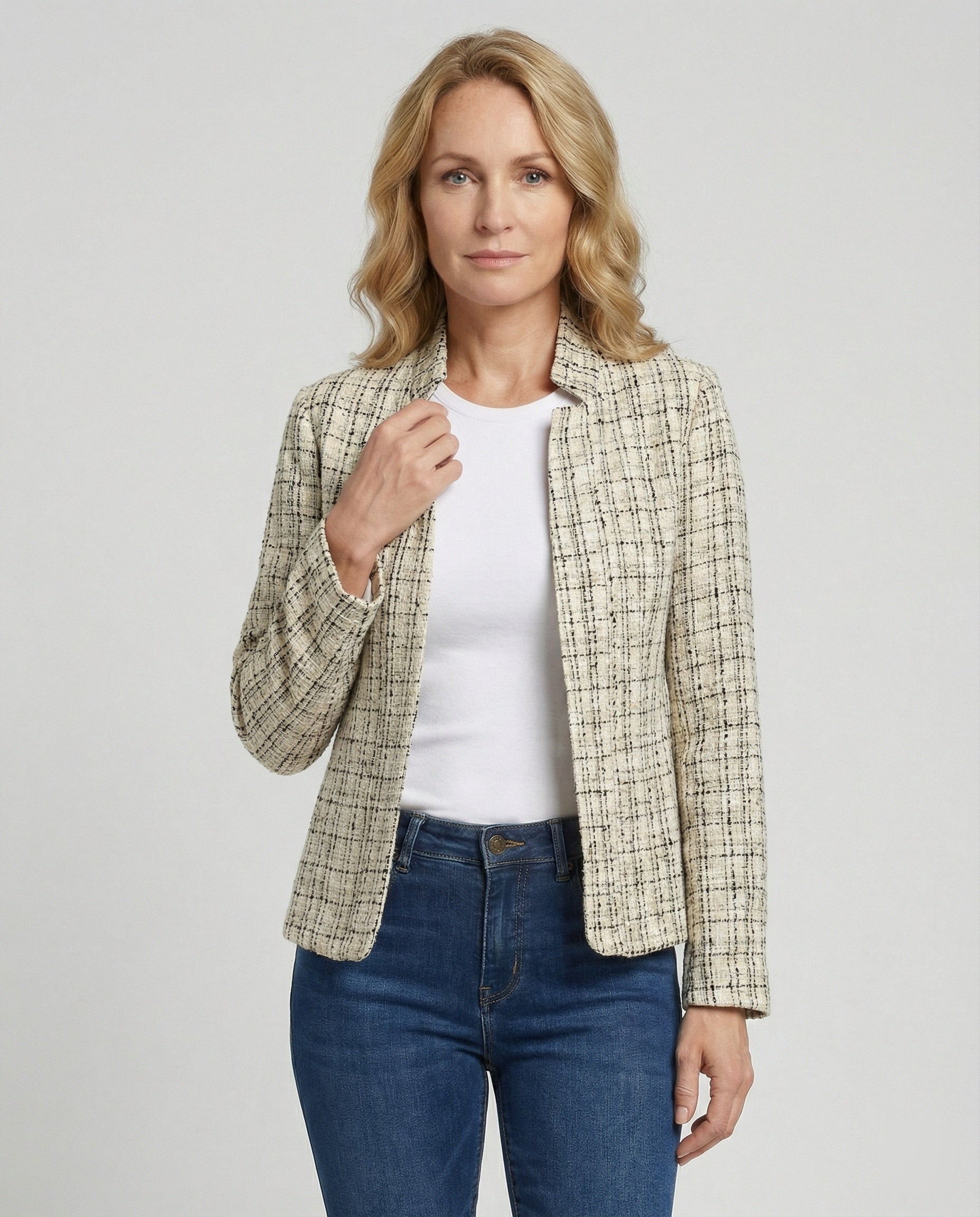 Women Blazer Bouclé fitted