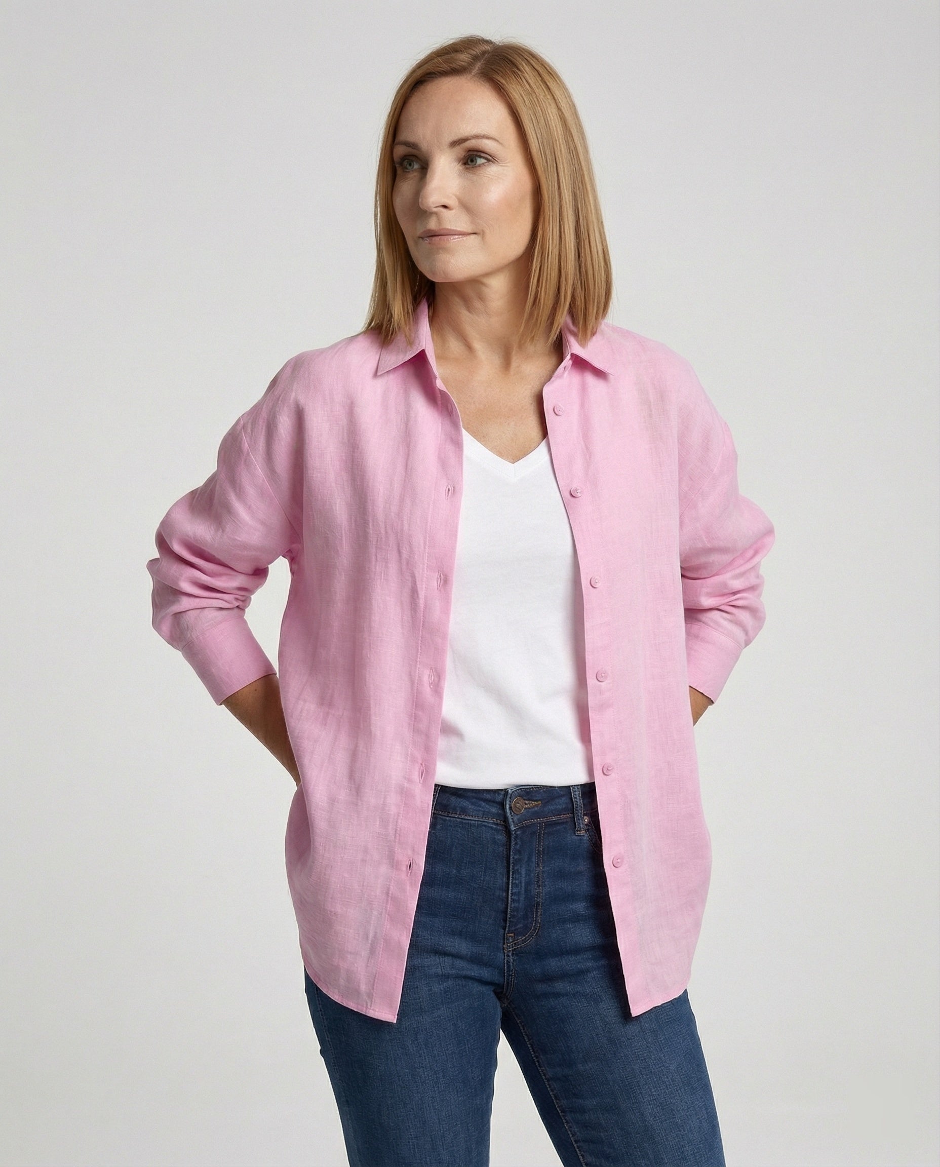 Women's Blouse Linen Oversize