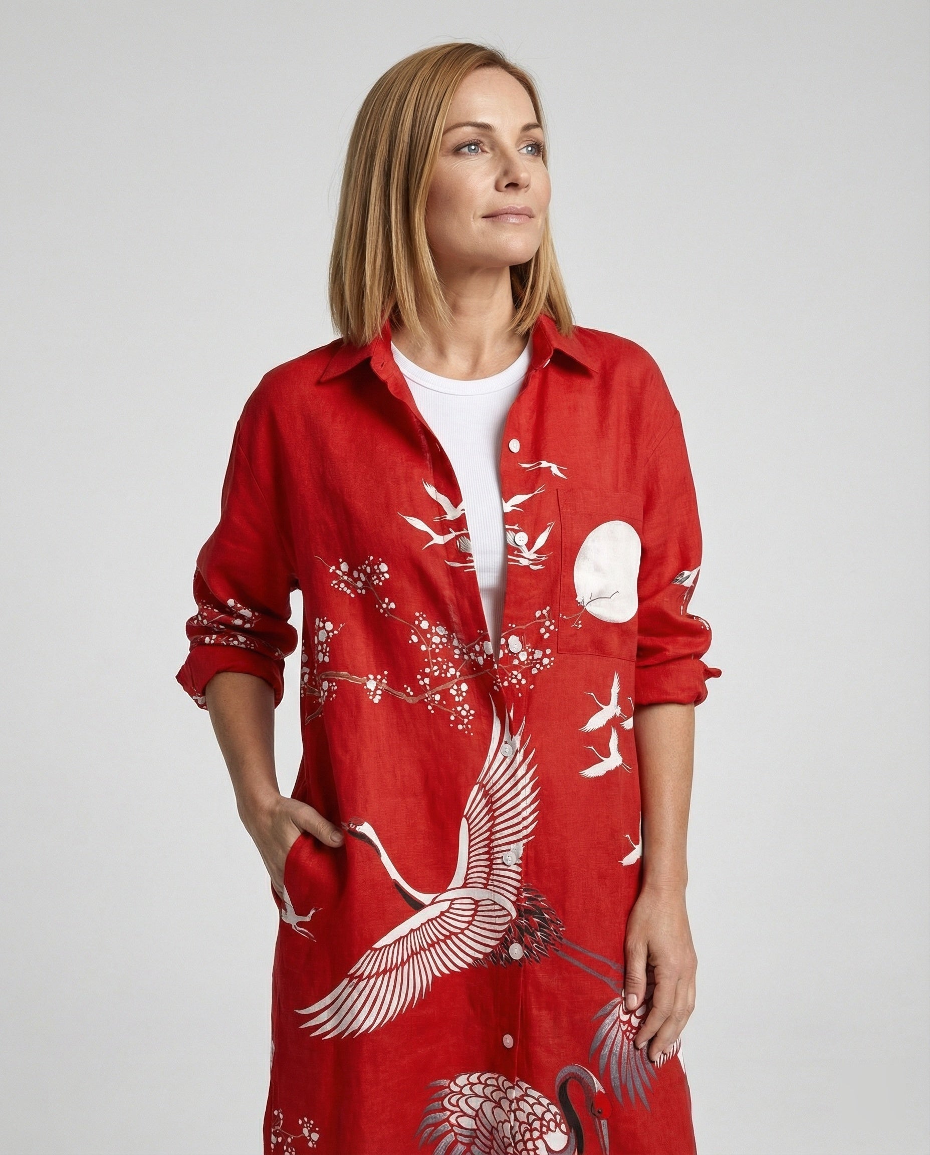 Women's Kaftan Dress Long Silk Look