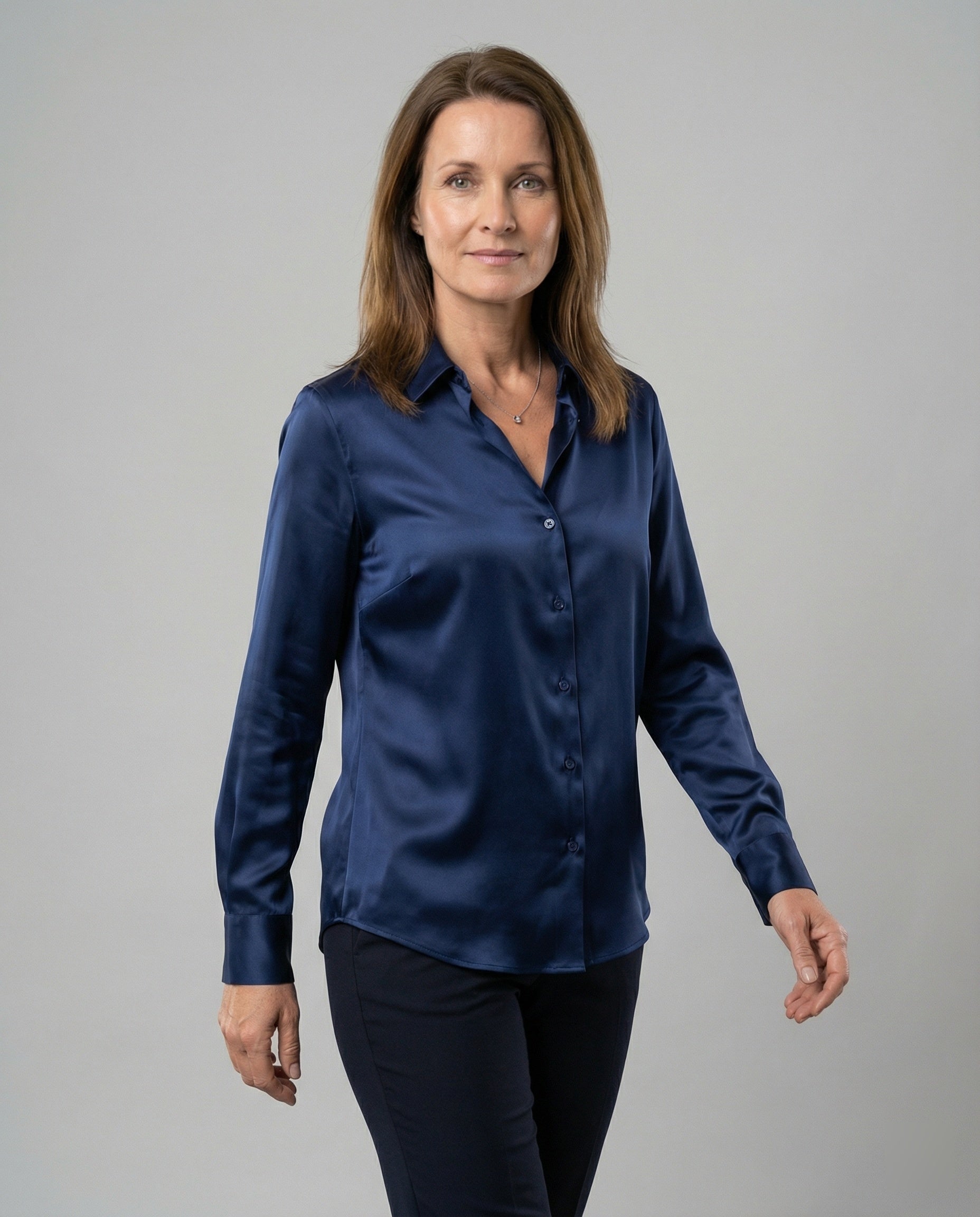 Blouse Women Satin Silky