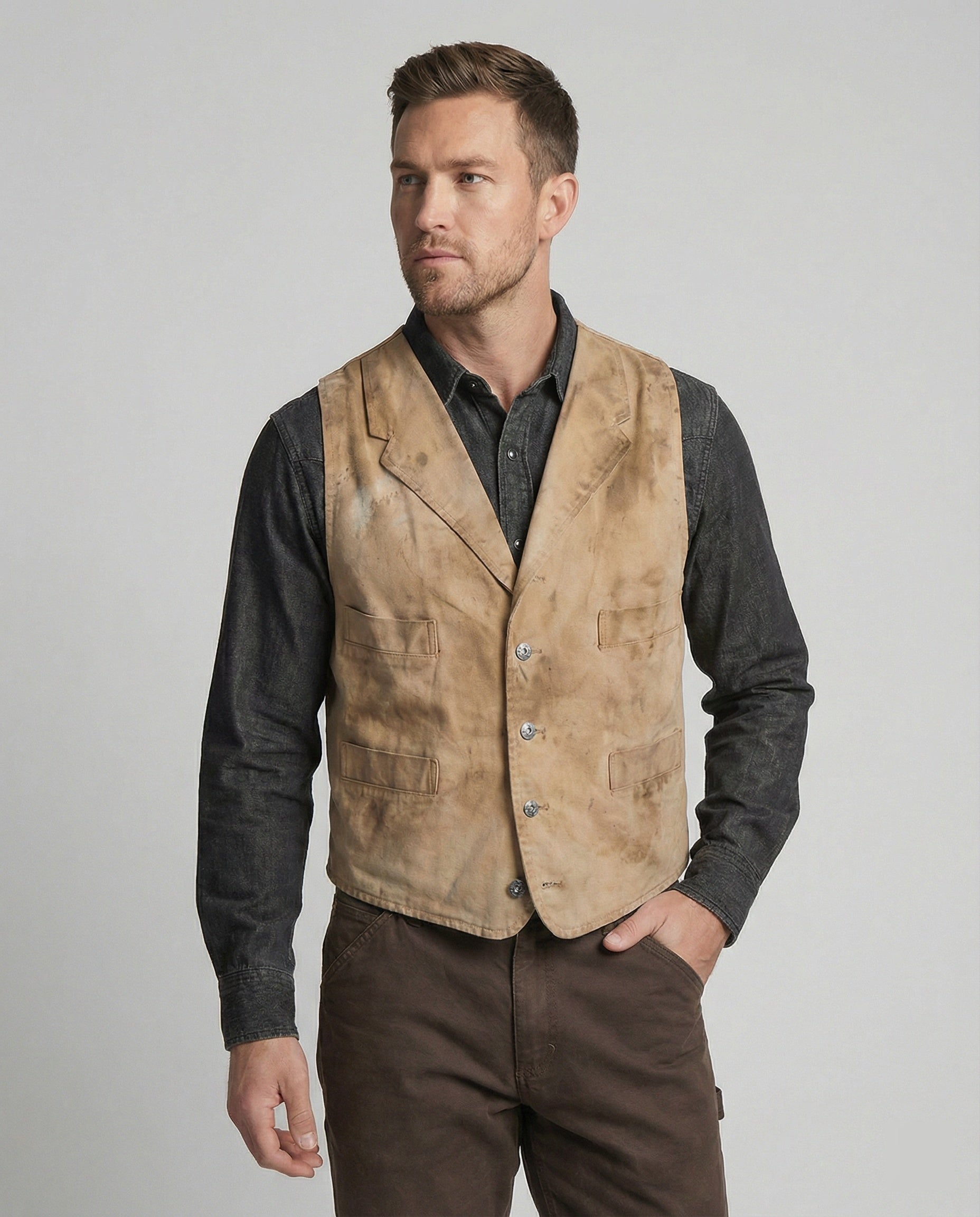 Men's Biker Jacket Leather Vest