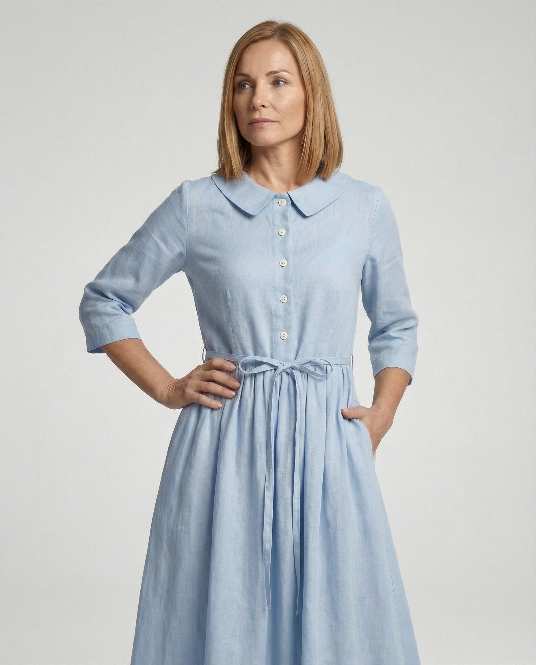Ladies' Maxi Dress Shirt Dress Daisy