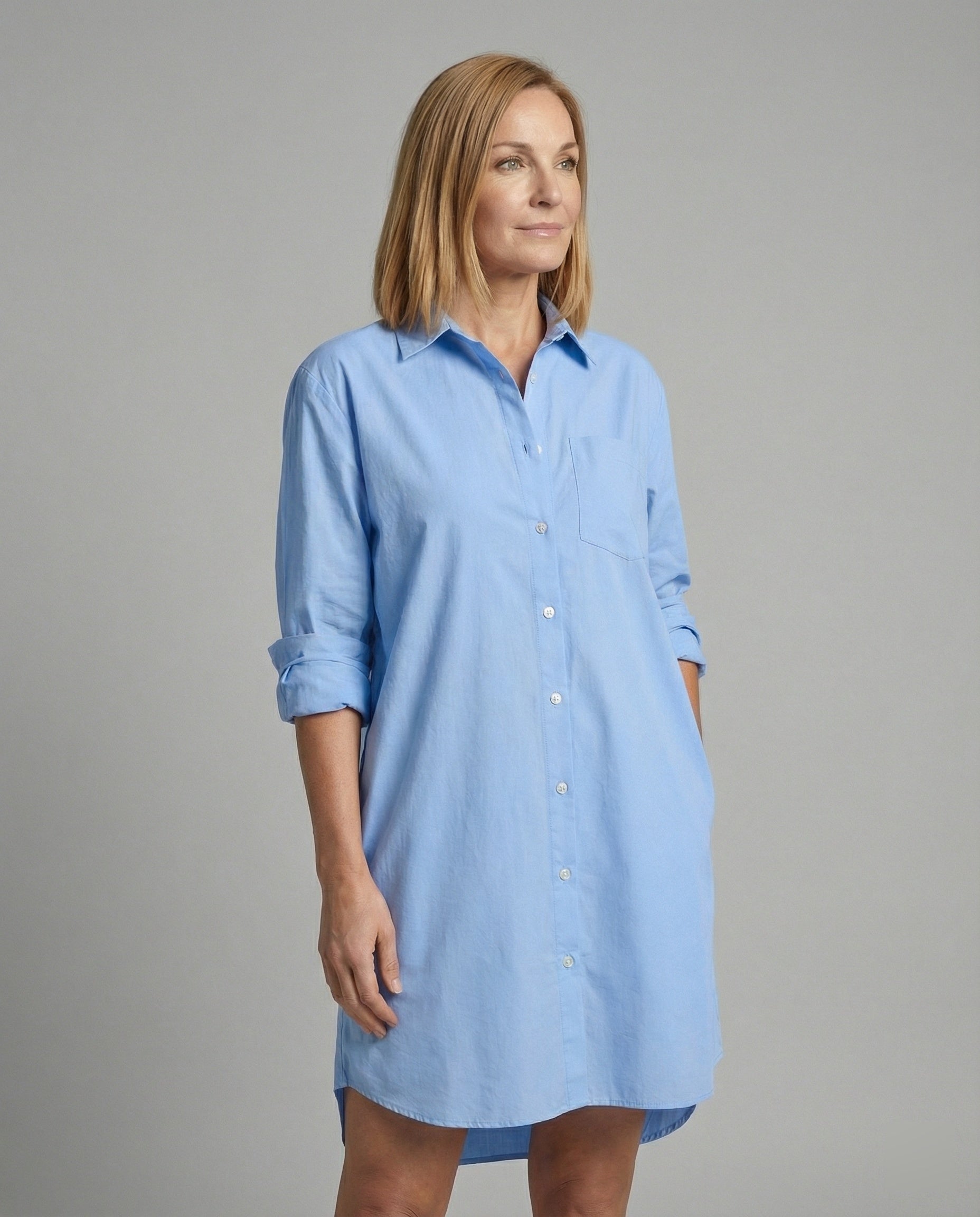 Women's shirt dress casual dress