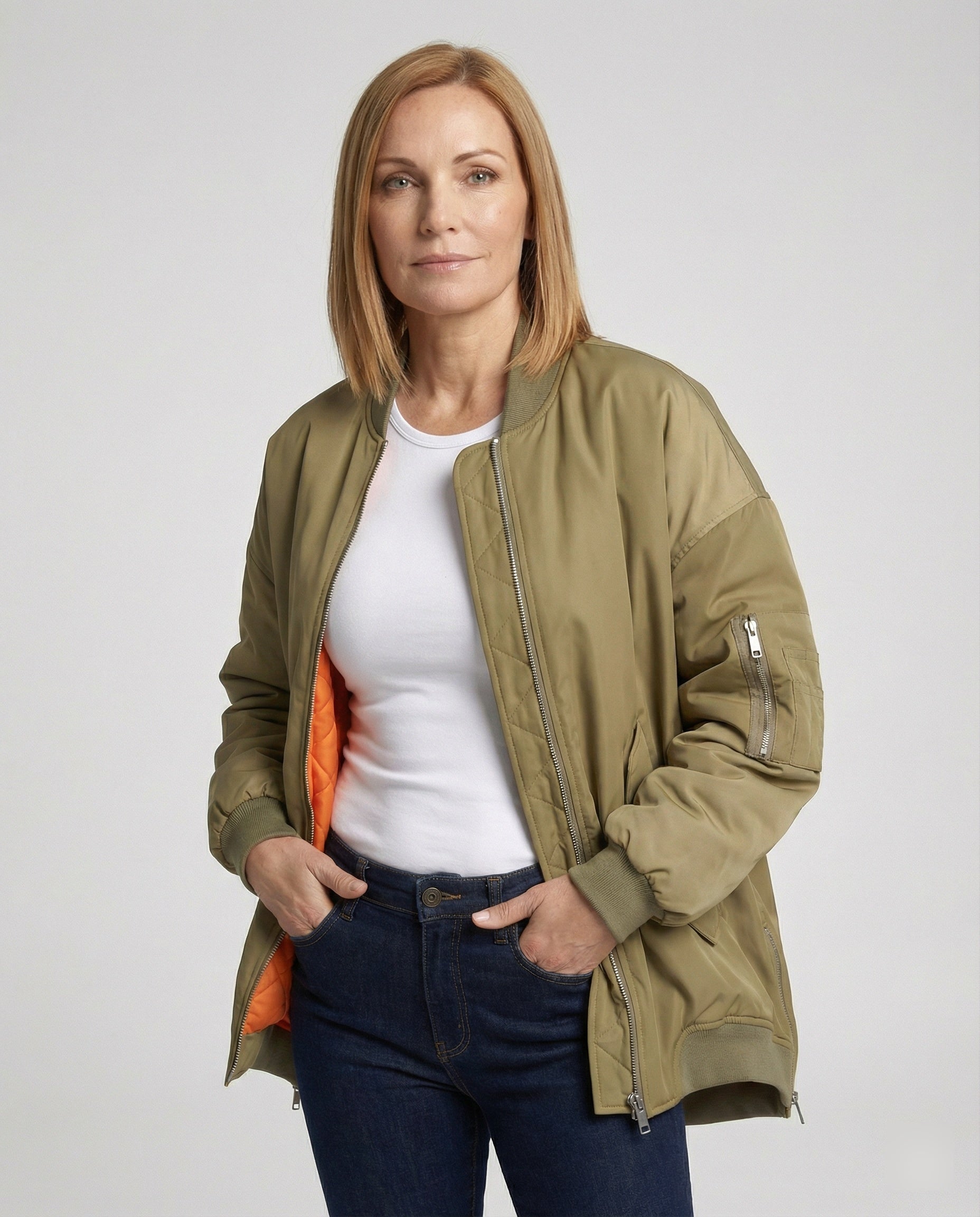 Women's padded bomber jacket