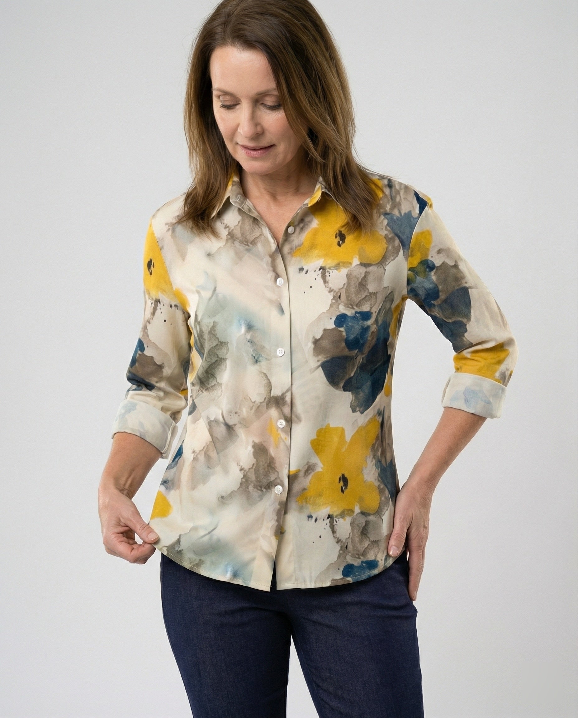 Women's Shirt Blouse Cat Print