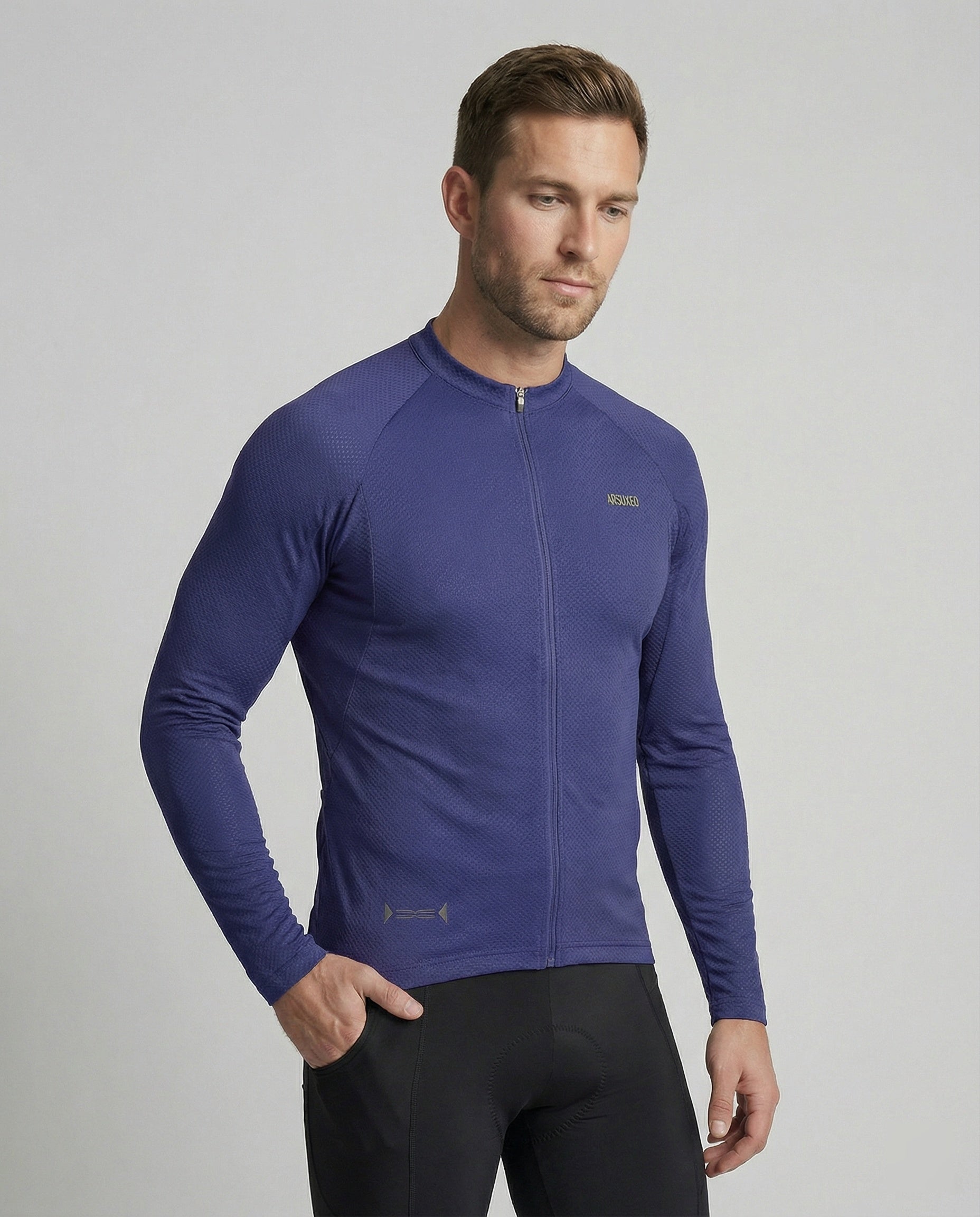 Bicycle Jersey Long Sleeve With Back Pockets Men