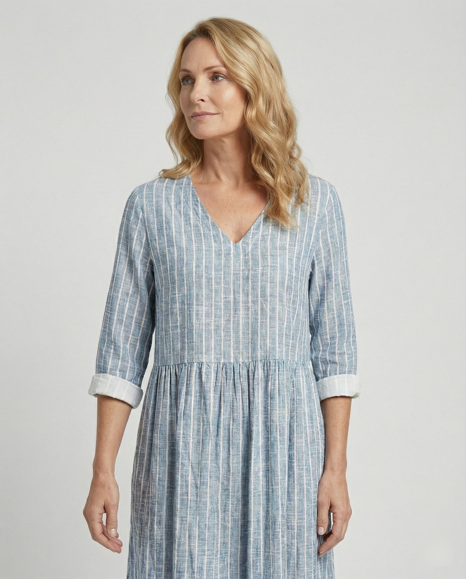 Women's Boho Maxi Dress Summer Linen Look