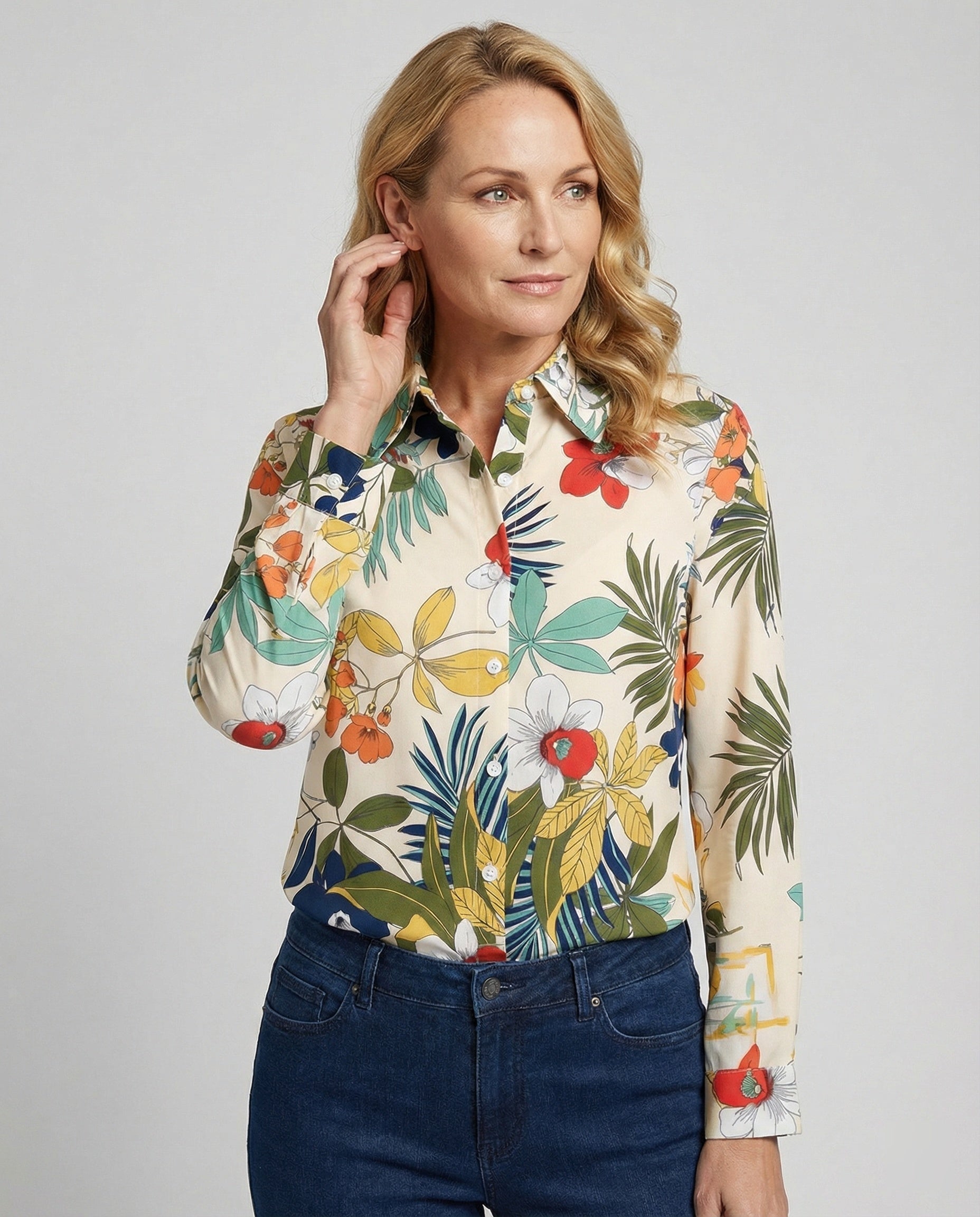 Women's Blouse Floral Viscose