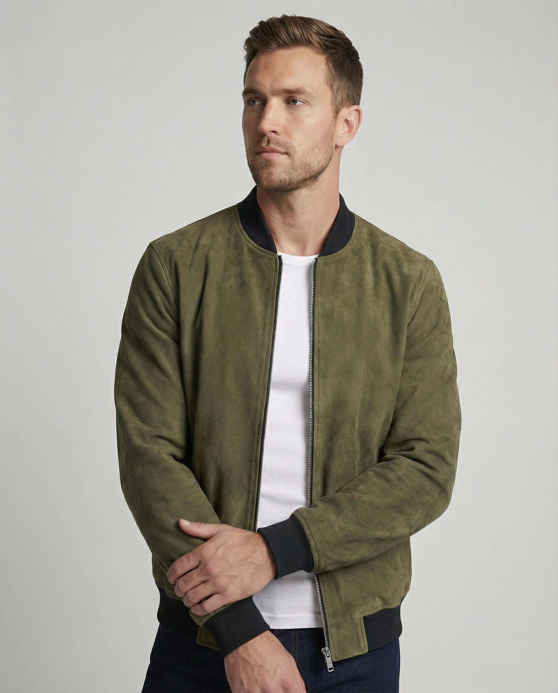 Leisurewear Men's Velour Bomber Jacket