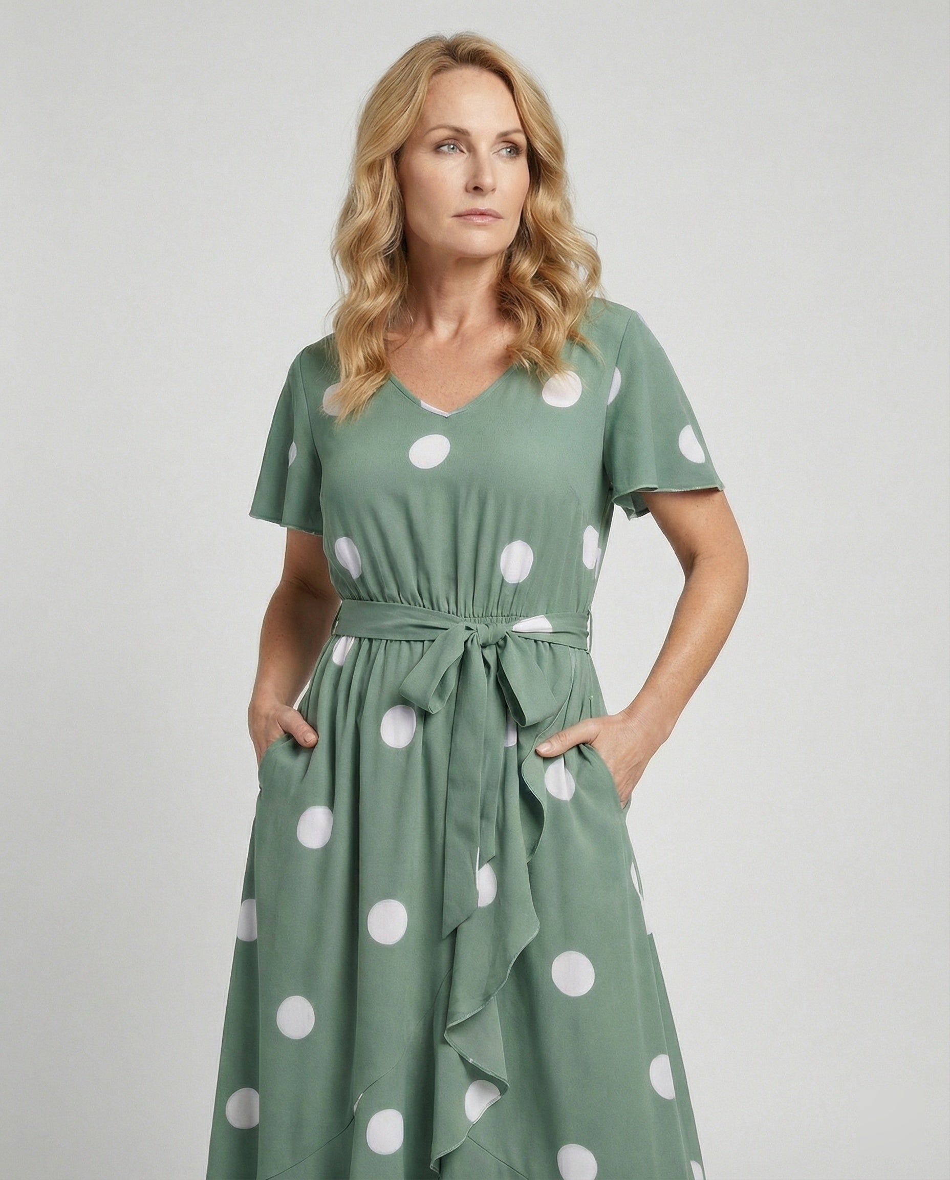 Maxi dress summer women spotted