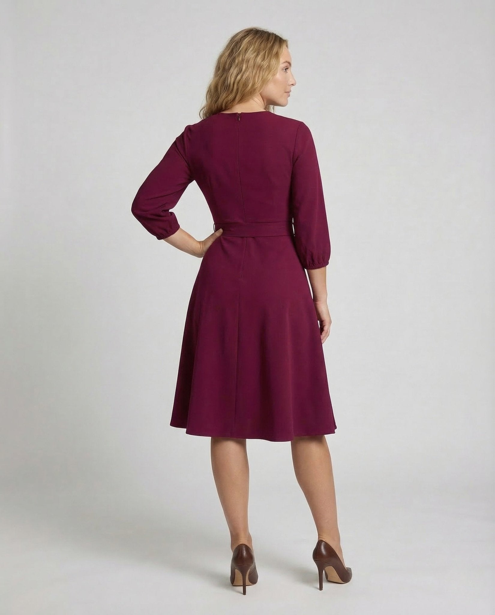 Women A - line dress belt cuffs - Chichicherry