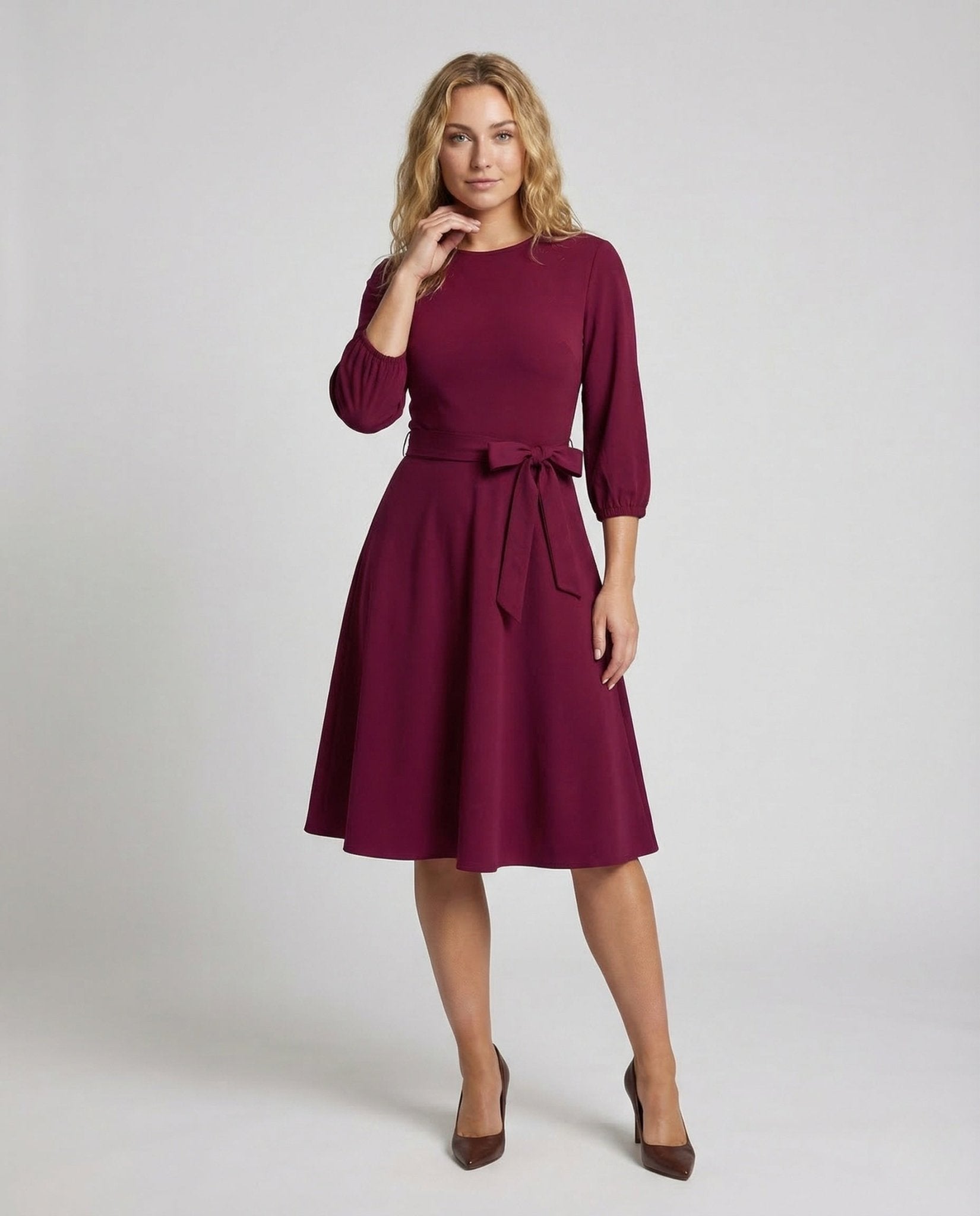 Women A - line dress belt cuffs - Chichicherry