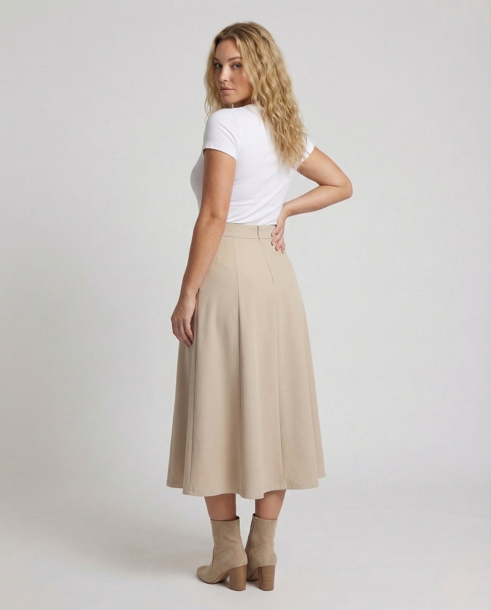 Women A-line Skirt High Waist - Chichicherry