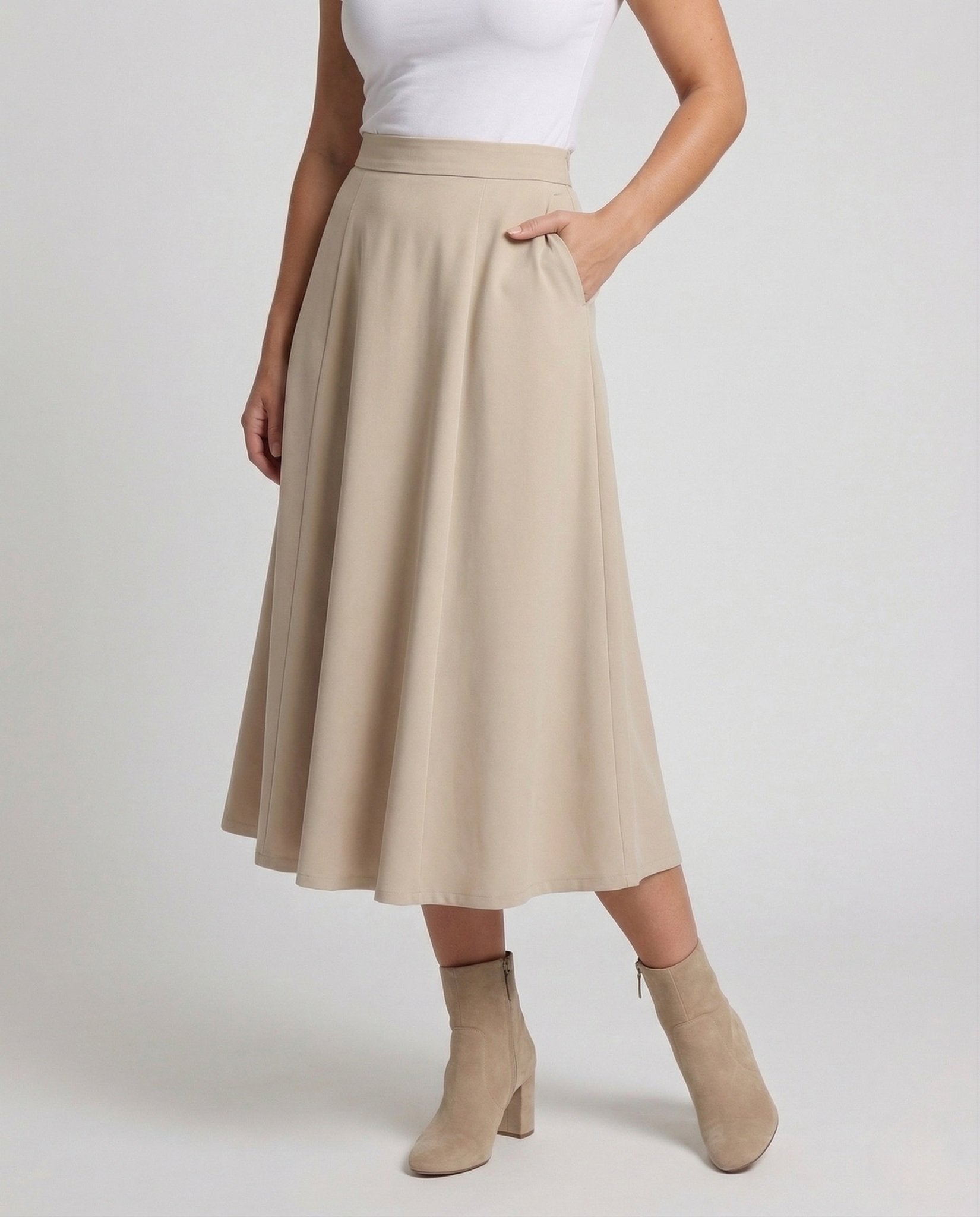 Women A-line Skirt High Waist - Chichicherry