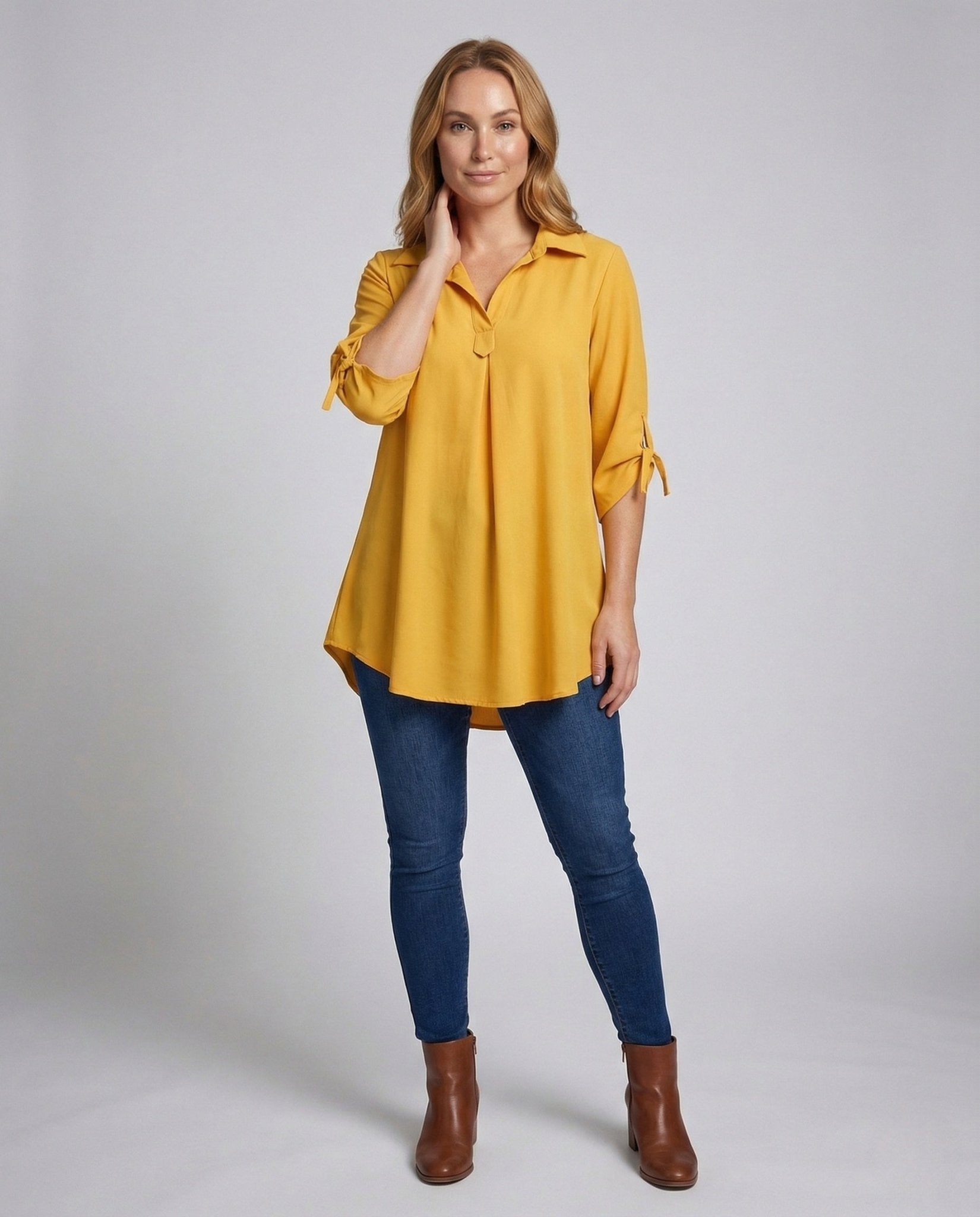 Women Asymmetrical Chiffon Tunic - Chichicherry