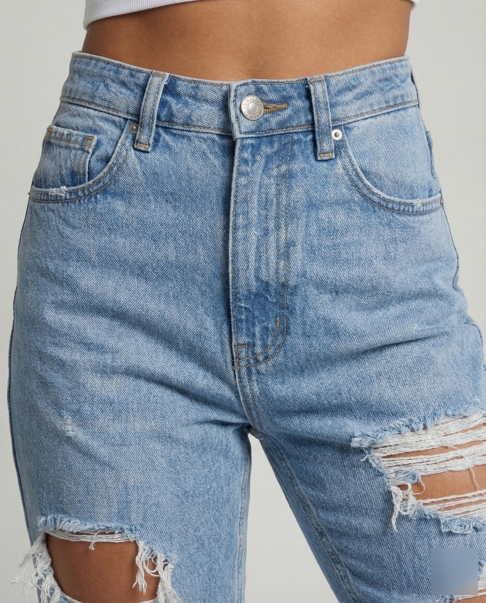 Women Baggy Jeans High Waist - Chichicherry