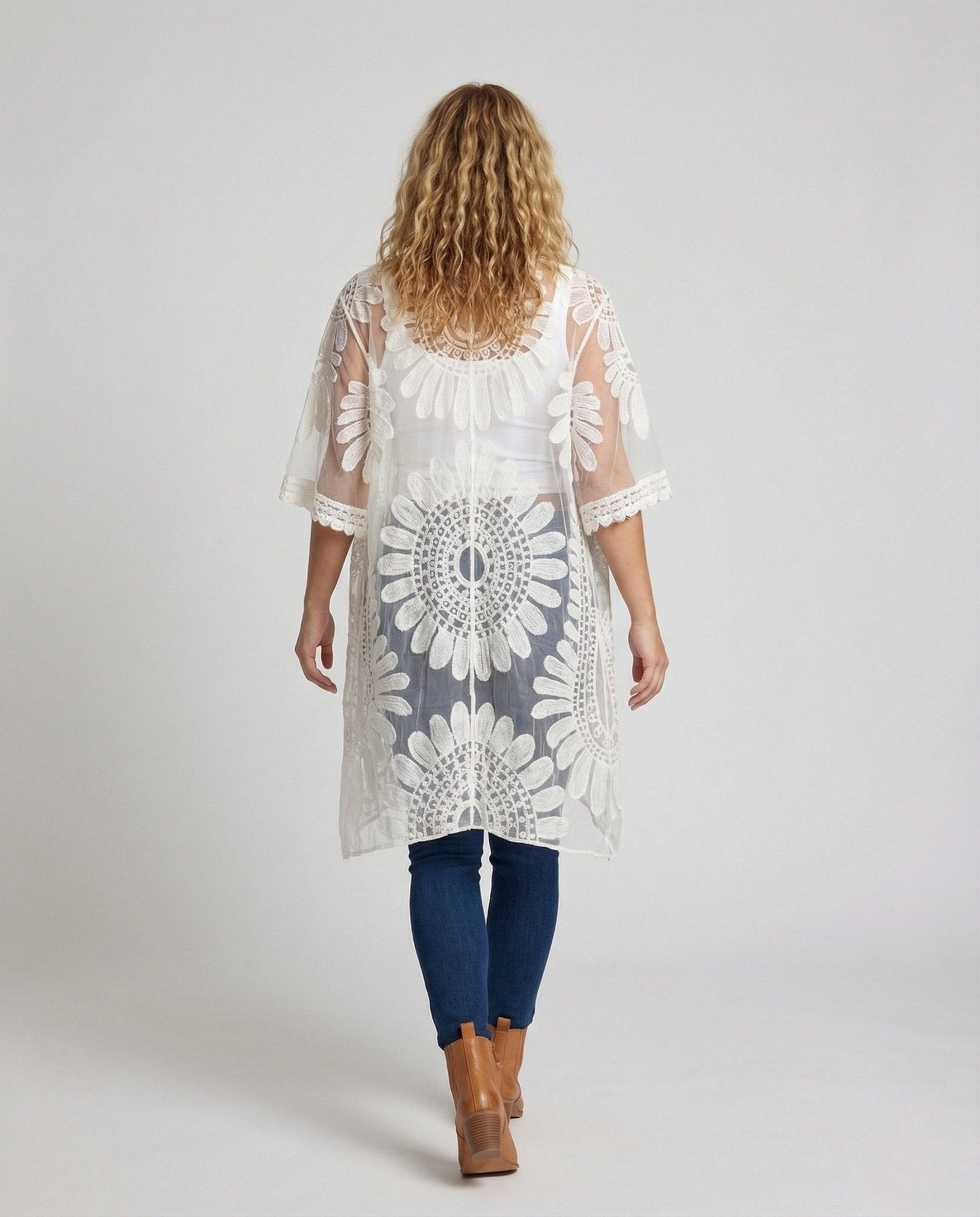 Women Crochet Beach Kaftan Lace - Chichicherry