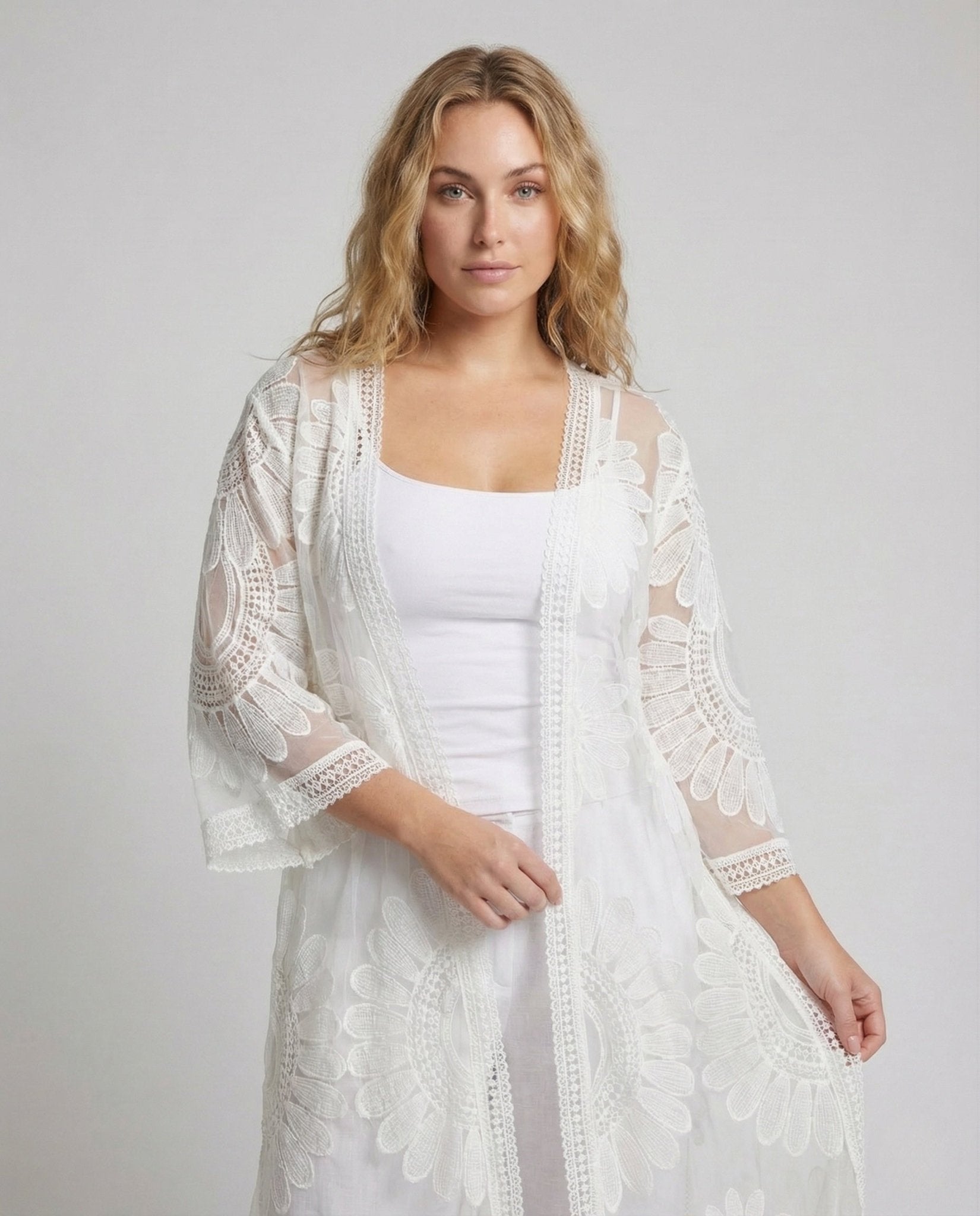 Women Crochet Beach Kaftan Lace - Chichicherry