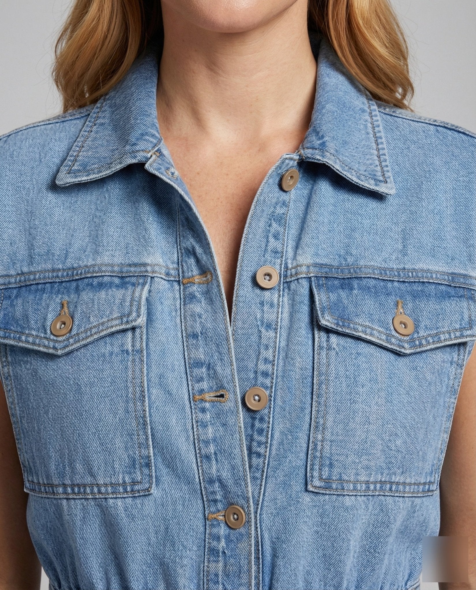Women Jeans Jumpsuit Wide Leg - Chichicherry