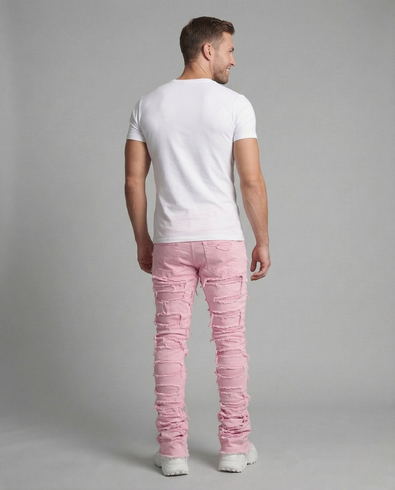 Women Jeans Skinny Destroyed Fringes - Chichicherry