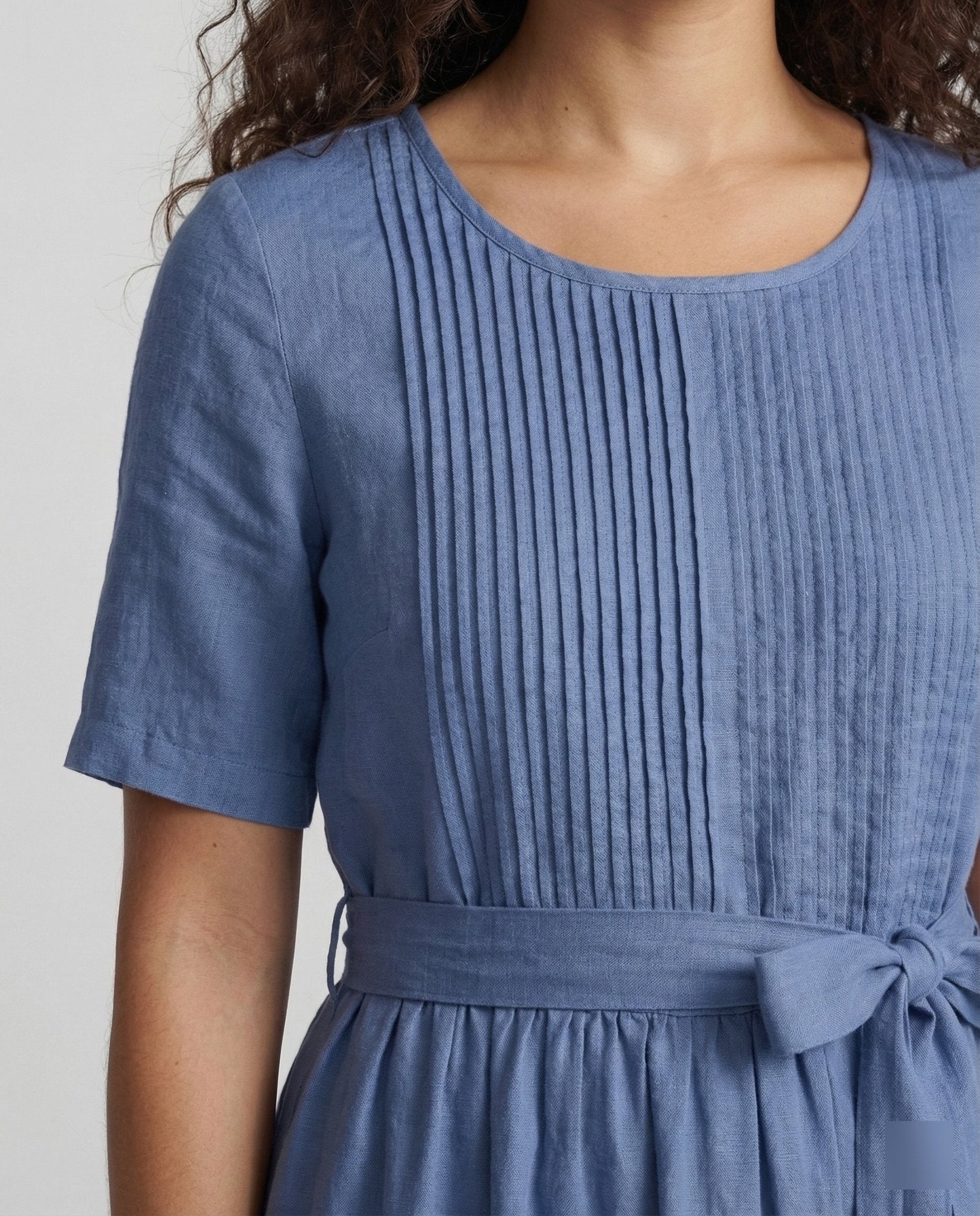 Women Linen Maxi Dress Belt - Chichicherry