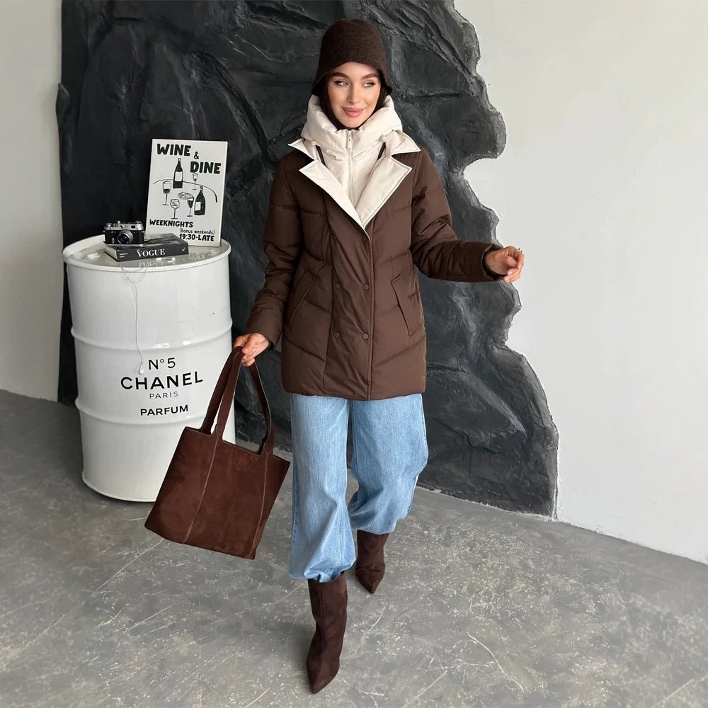 Women padded double-breasted parka with removable quilted inner vest Chichicherry - Chichicherry