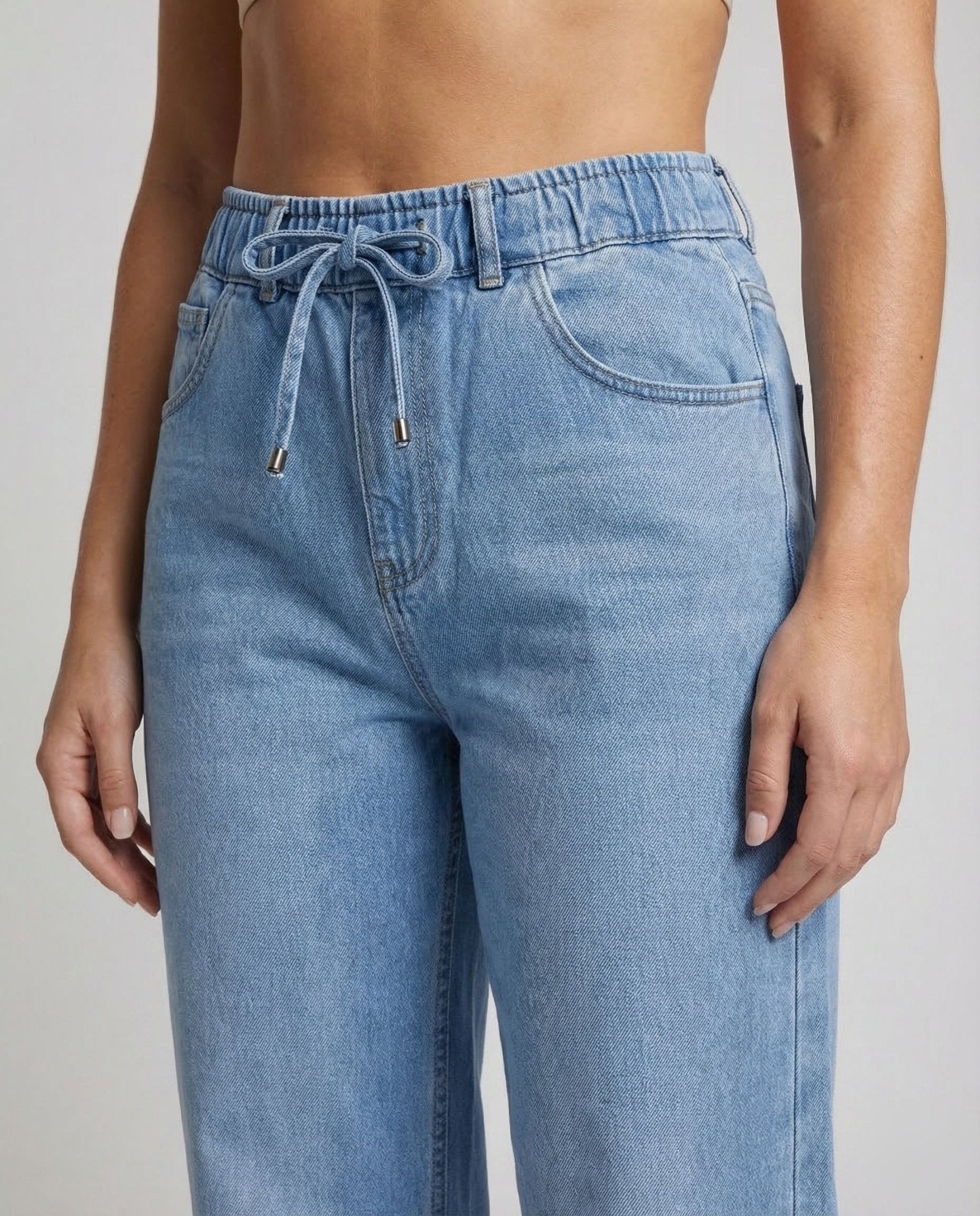 Women Paperbag Jeans High Waist - Chichicherry