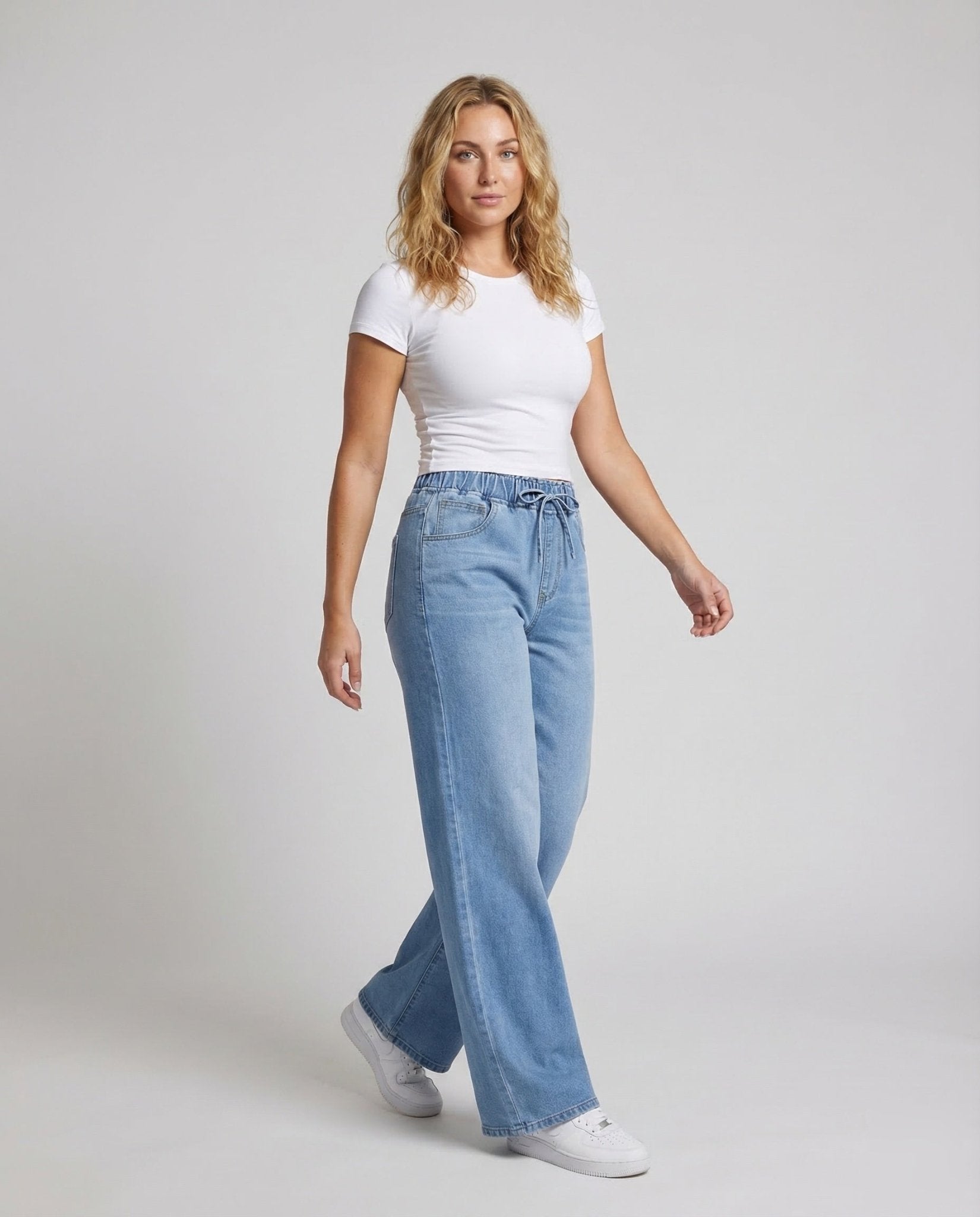 Women Paperbag Jeans High Waist - Chichicherry