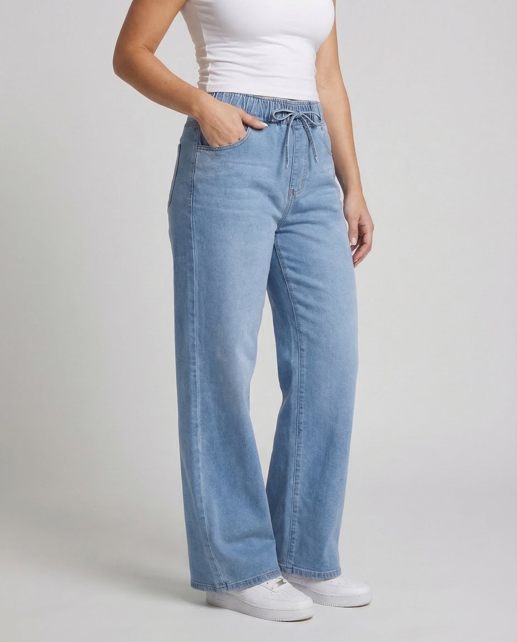Women Paperbag Jeans High Waist - Chichicherry