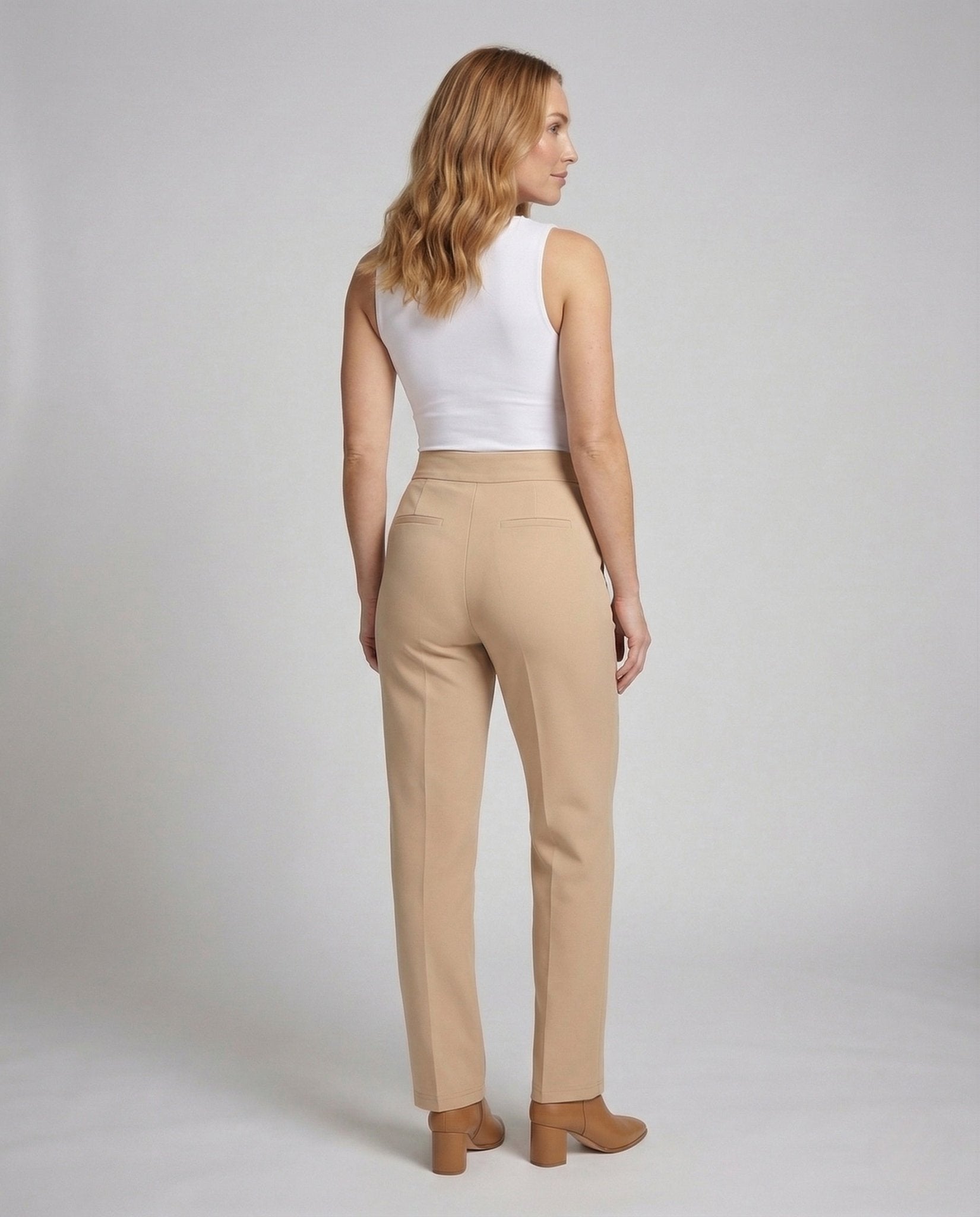 Women Pleated Trousers High Waist - Chichicherry