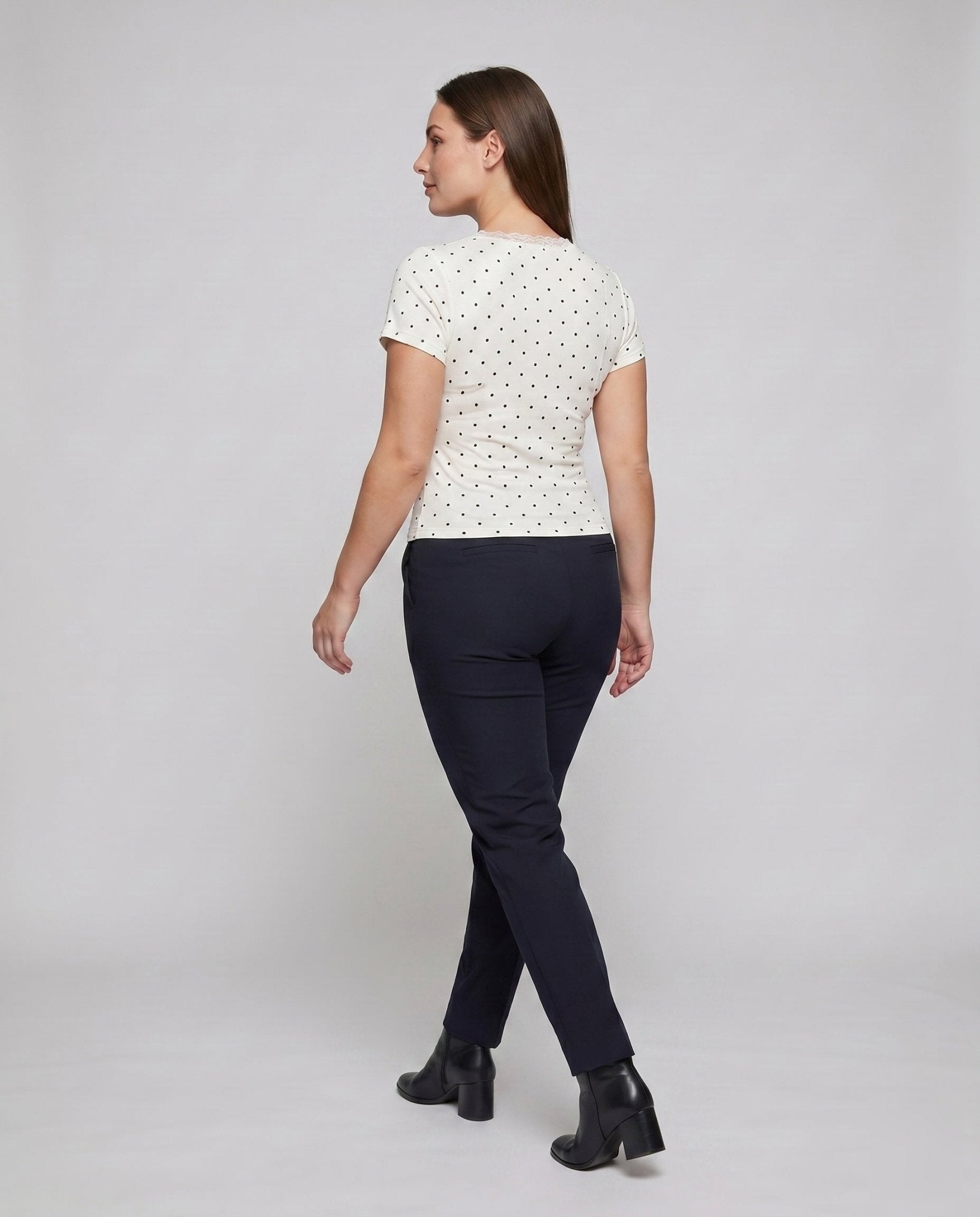Women Polka-Dot Body with V-Neck and Refined Design - Chichicherry