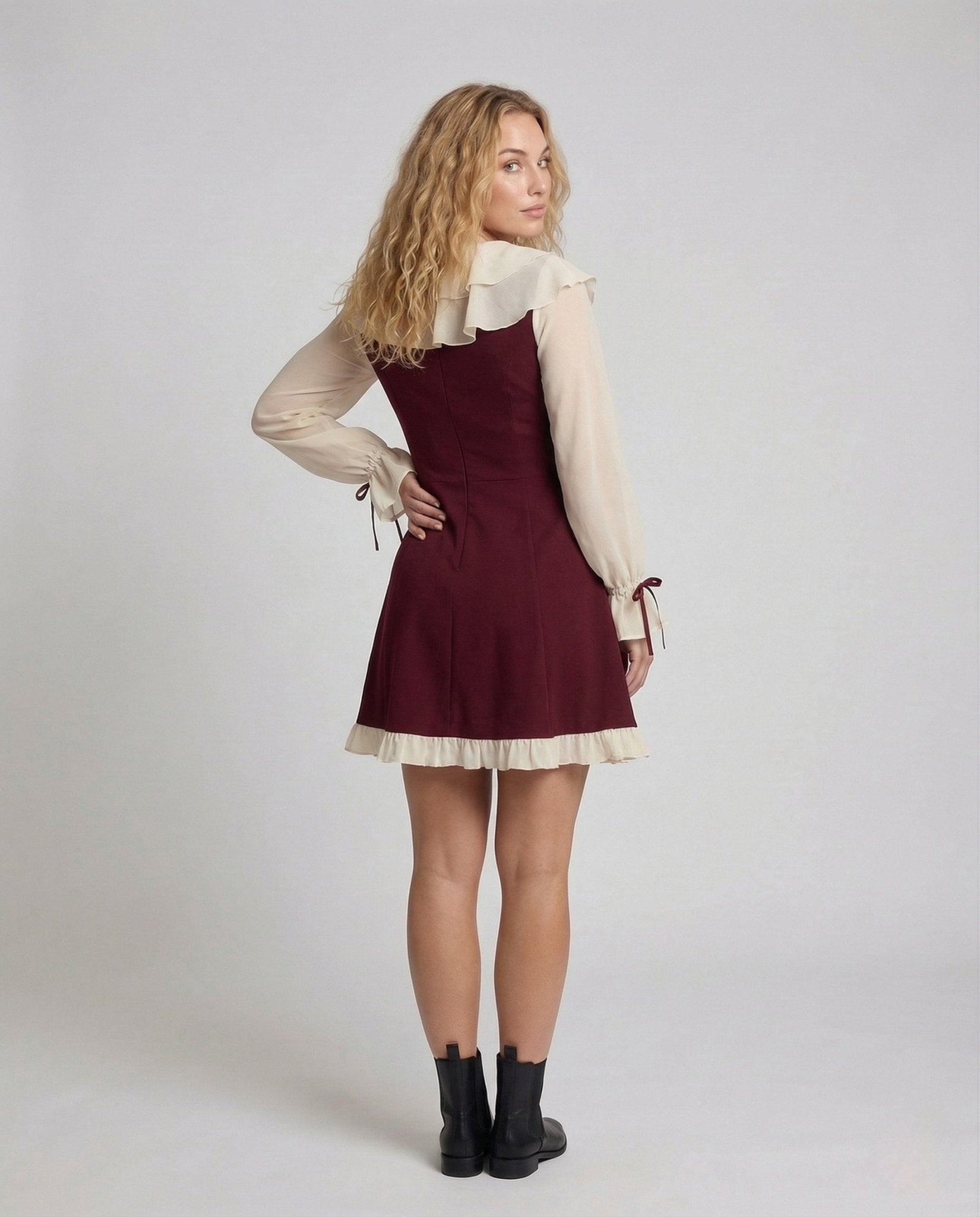 Women Romantic Two-Piece Dress - Chichicherry