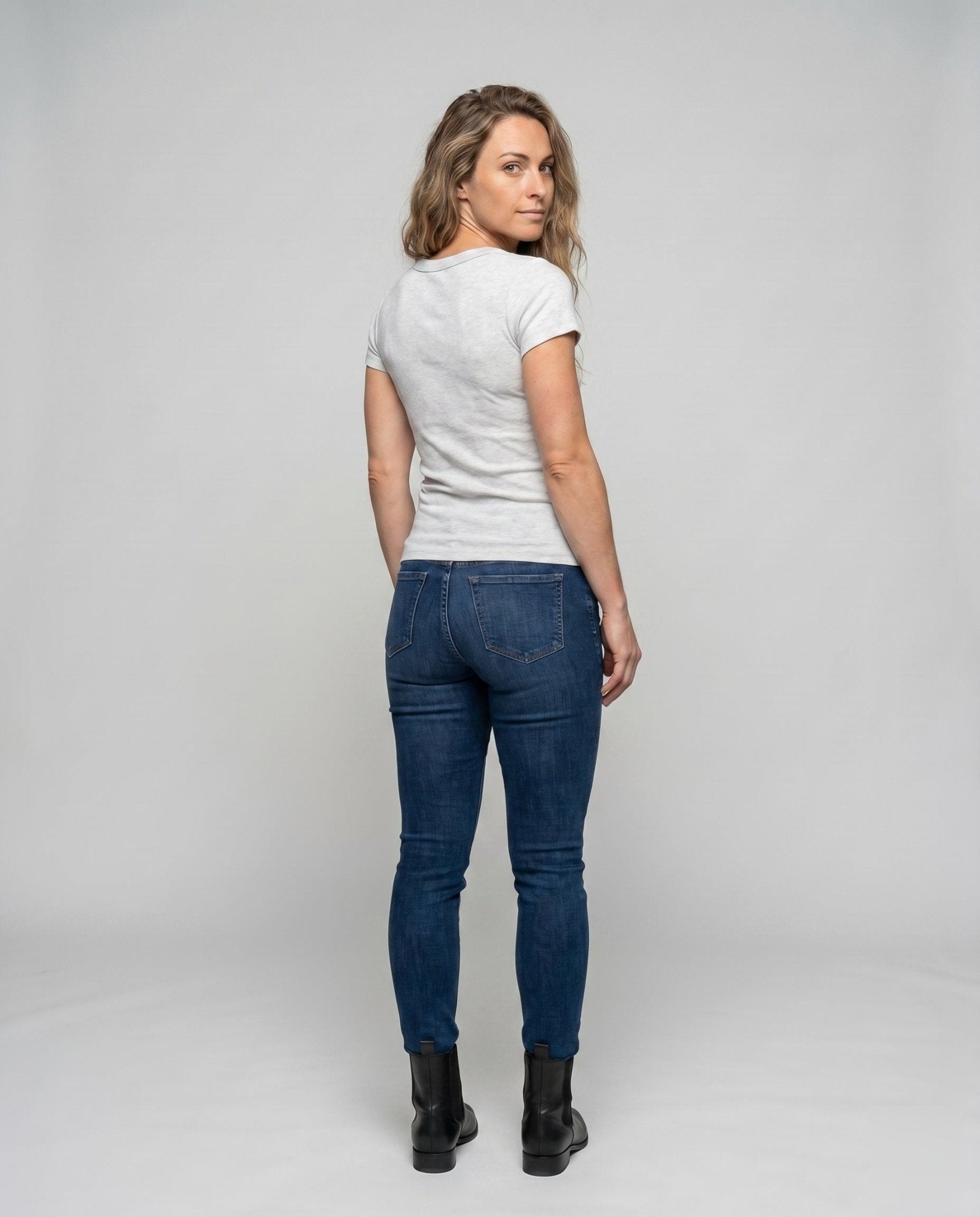 Women Short Sleeve T-Shirt with Elegant Button Closure and Round Neckline - Chichicherry