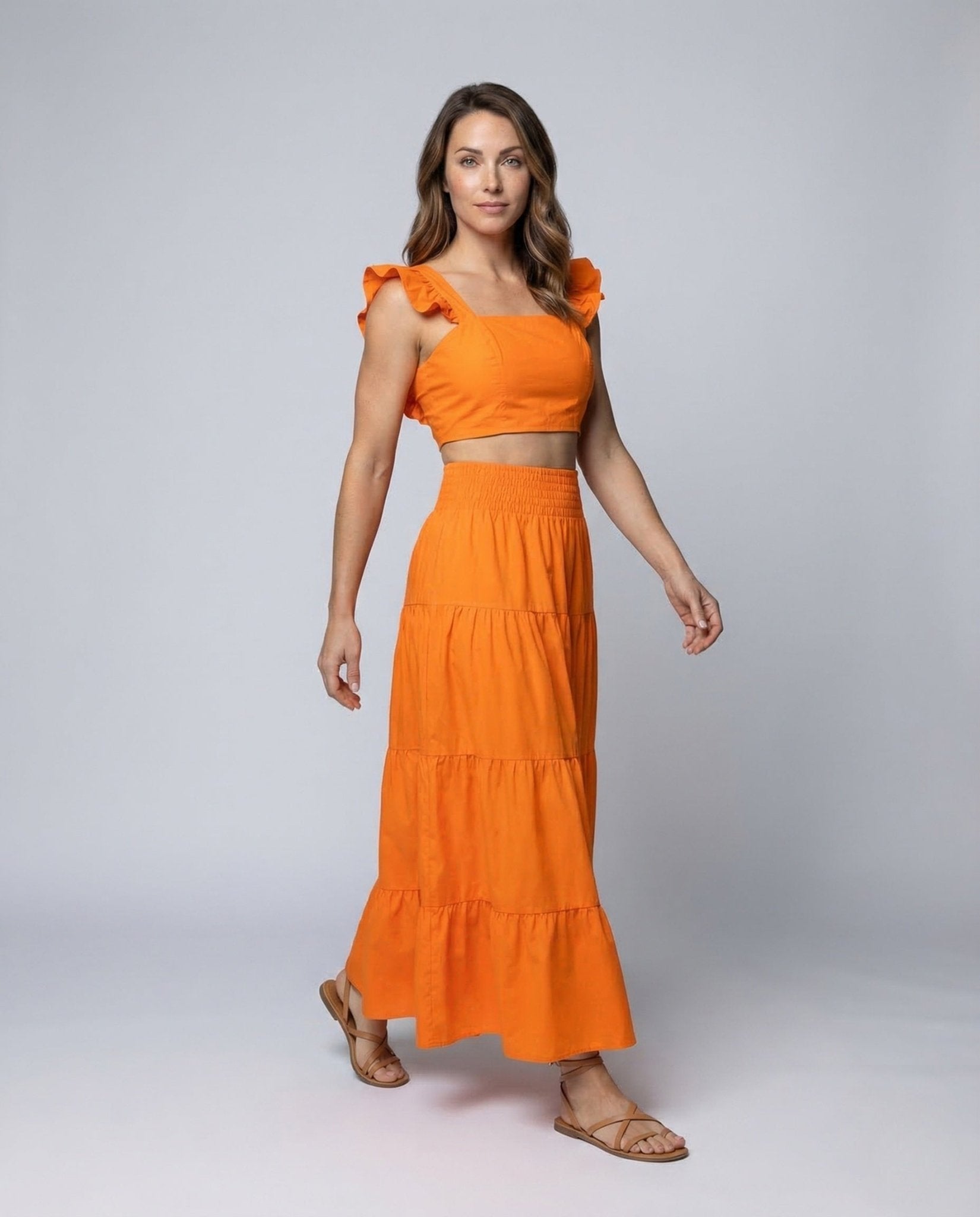 Women Summer Set Two - Piece Ruffle Sleeves - Chichicherry