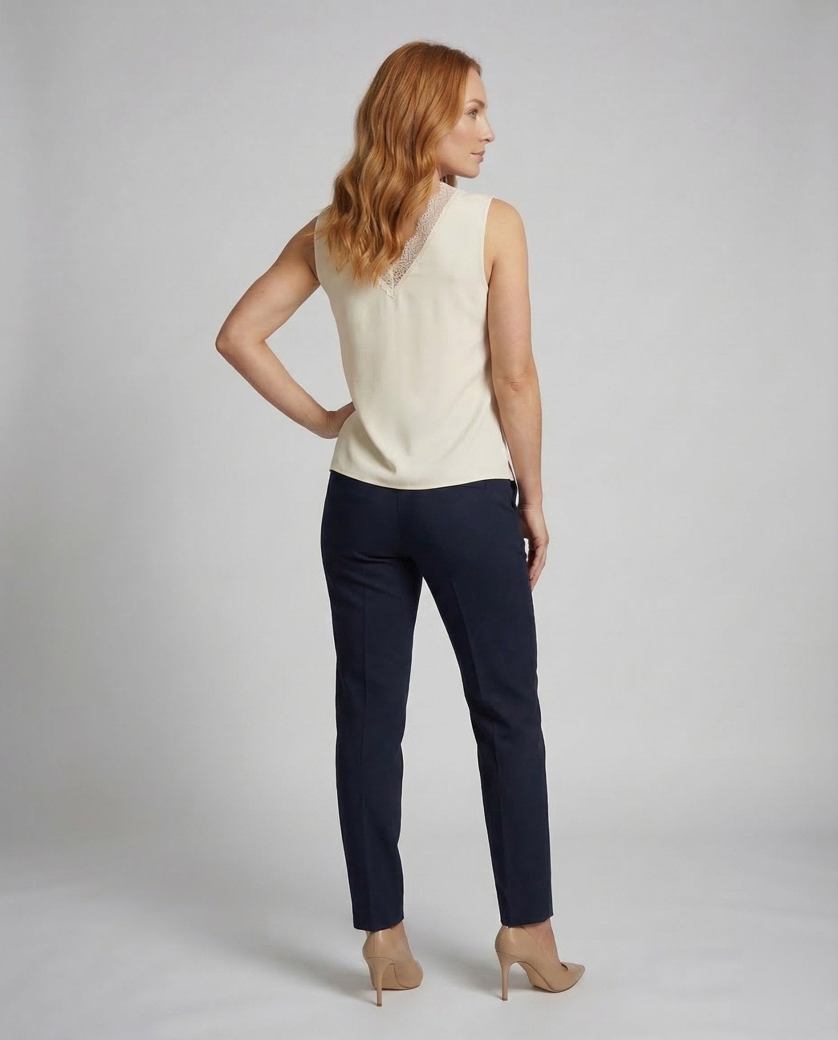 Women V Neck Blouse Lace - Chichicherry
