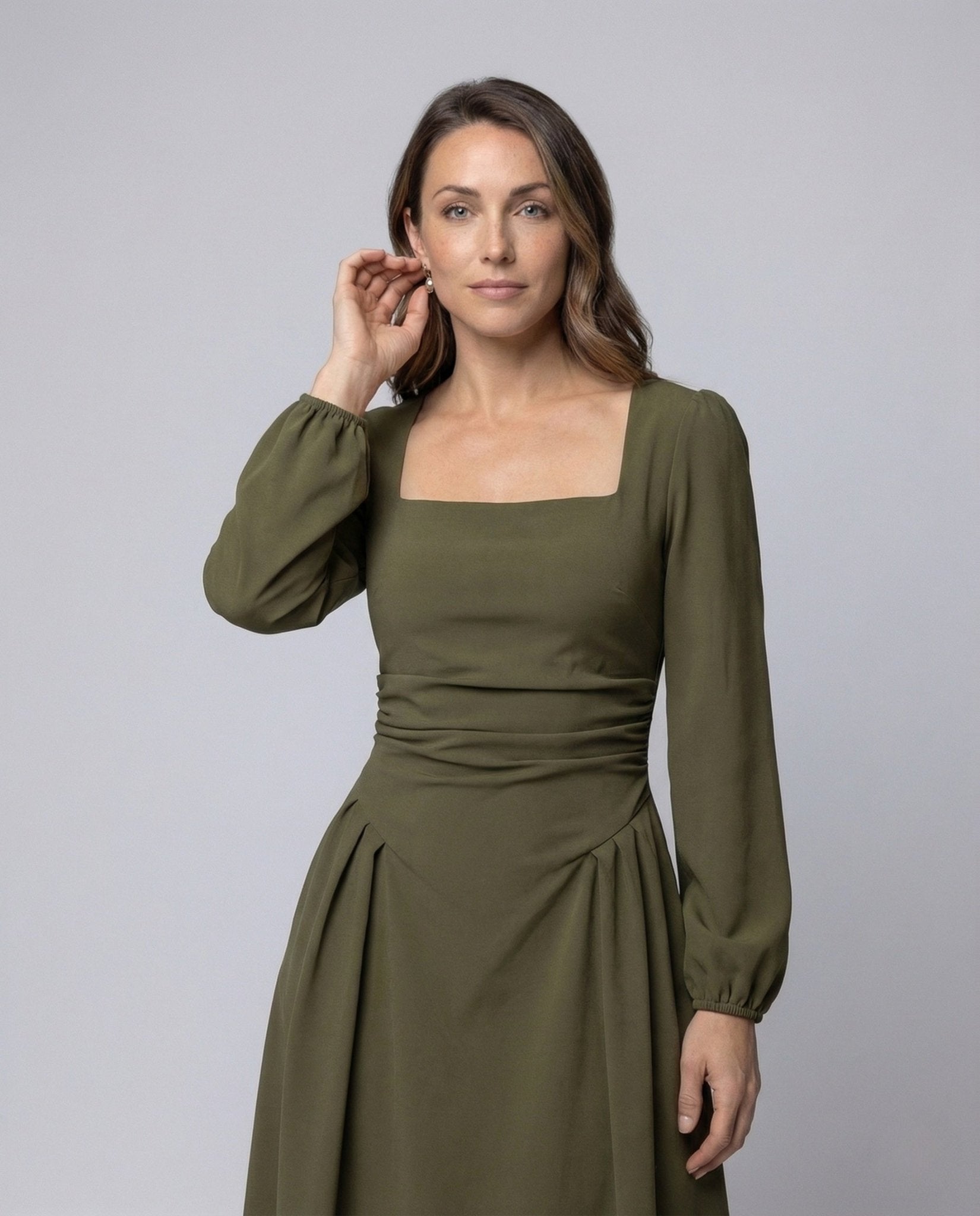 Women Vintage Evening Dress Balloon Sleeves - Chichicherry