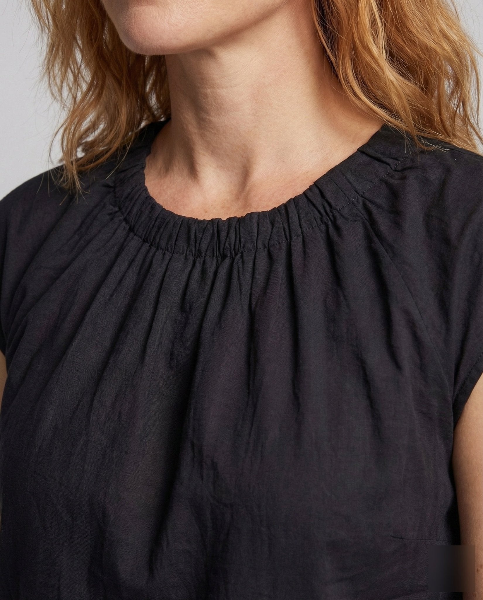 Women's A-Line Top with Round Neckline - Chichicherry