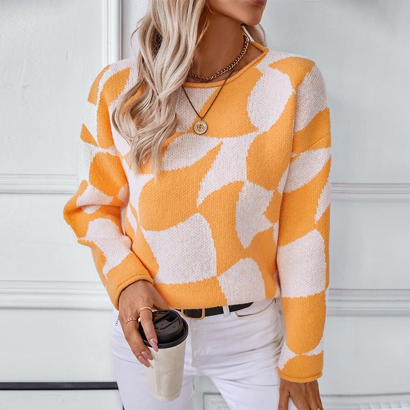 Women's Abstract Patterned Knit Pullover