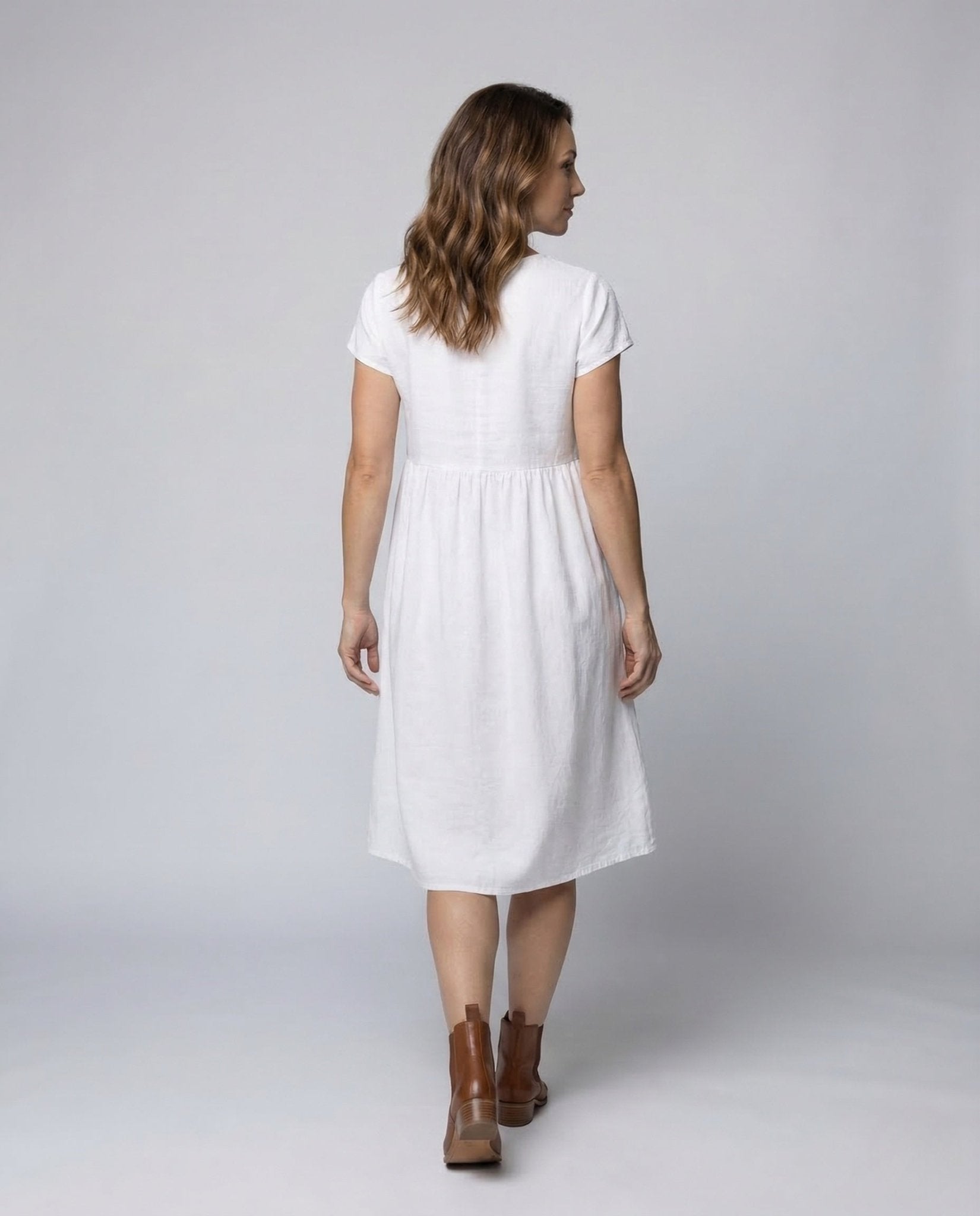 Women's Baby Doll Dress Knee - Length Pockets - Chichicherry