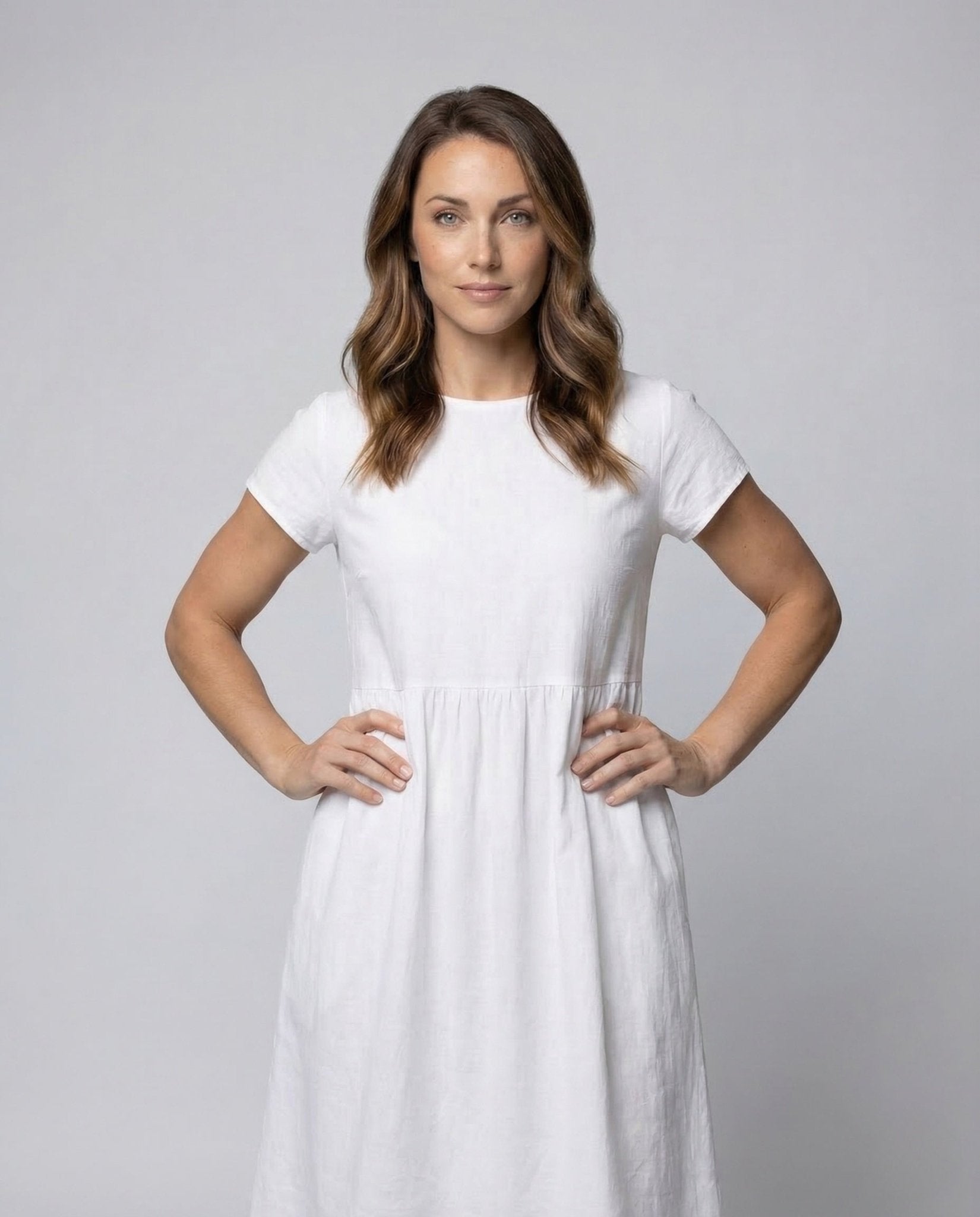 Women's Baby Doll Dress Knee - Length Pockets - Chichicherry
