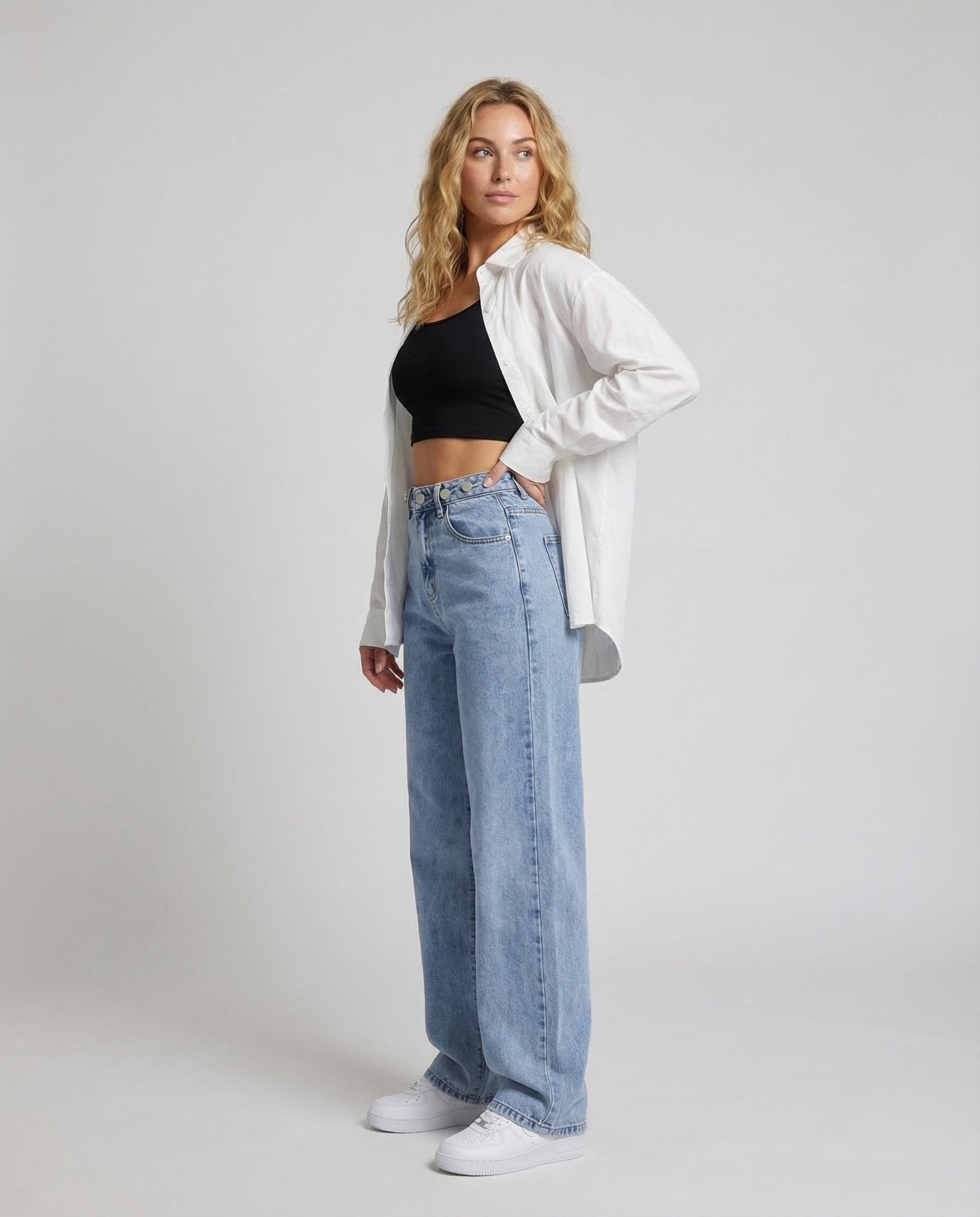Women's Baggy Jeans Wide - Chichicherry
