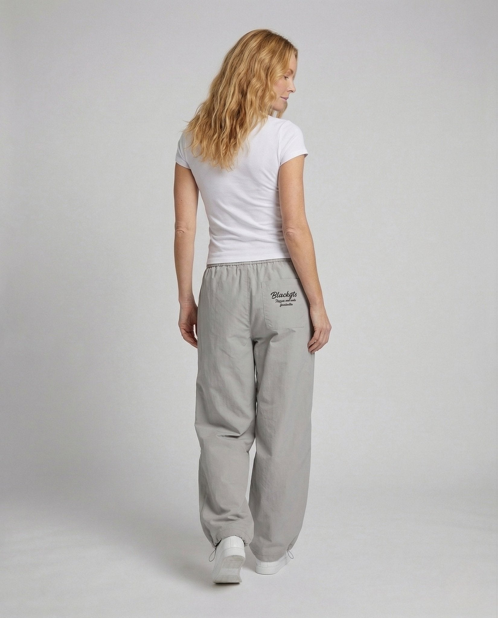 Women's Baggy Pants Wide with Elastic Waistband - Chichicherry