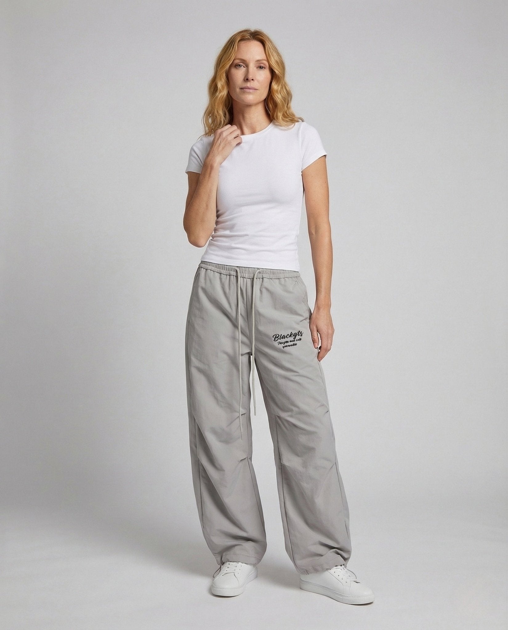 Women's Baggy Pants Wide with Elastic Waistband - Chichicherry