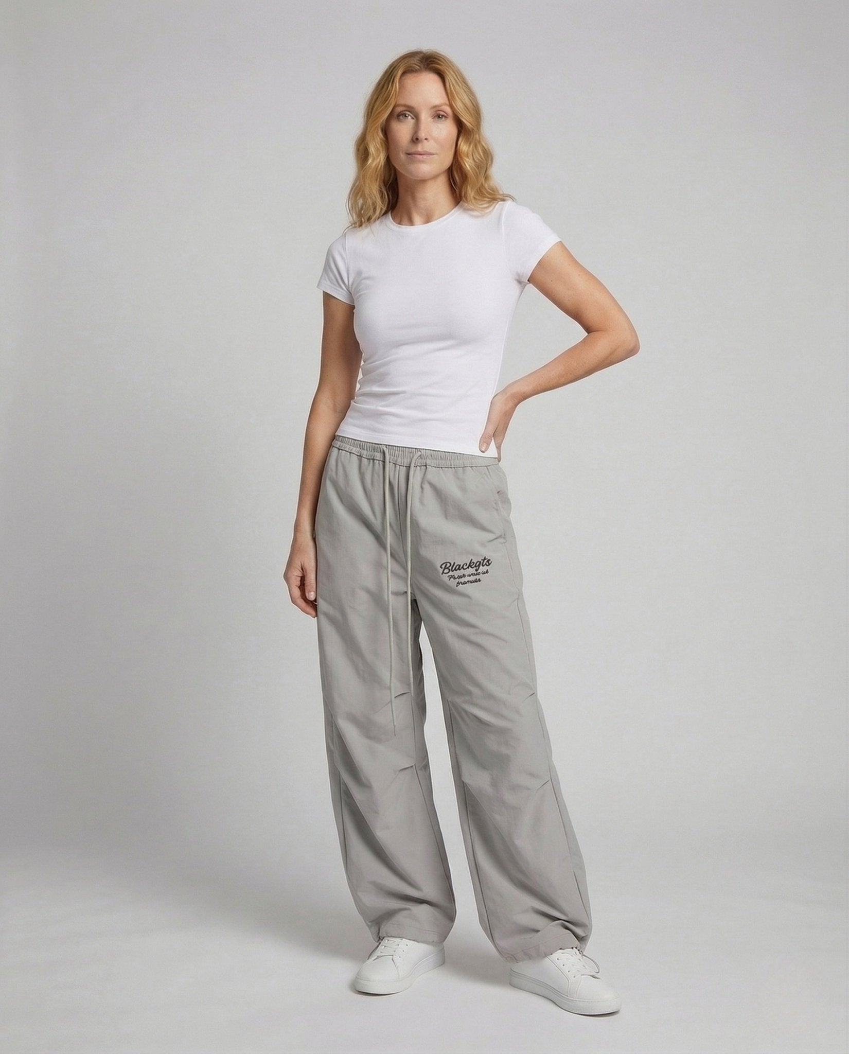 Women's Baggy Pants Wide with Elastic Waistband - Chichicherry
