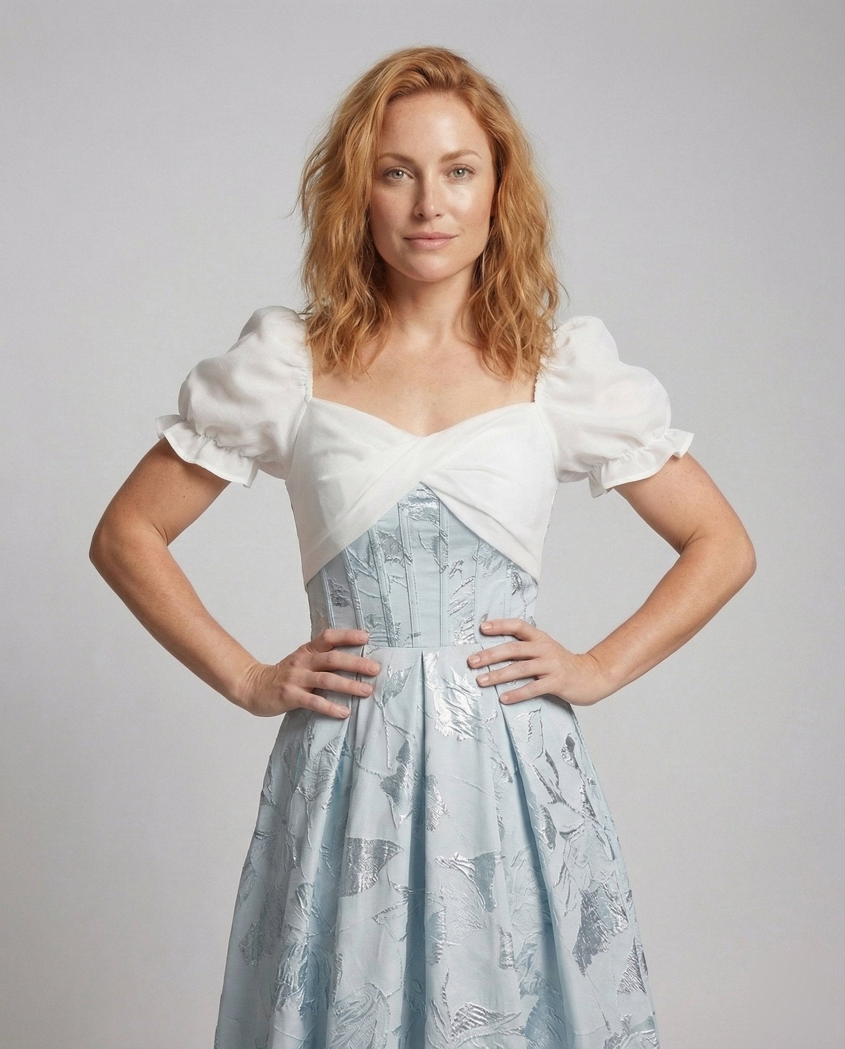 Women's ball gown with jacquard skirt - Chichicherry