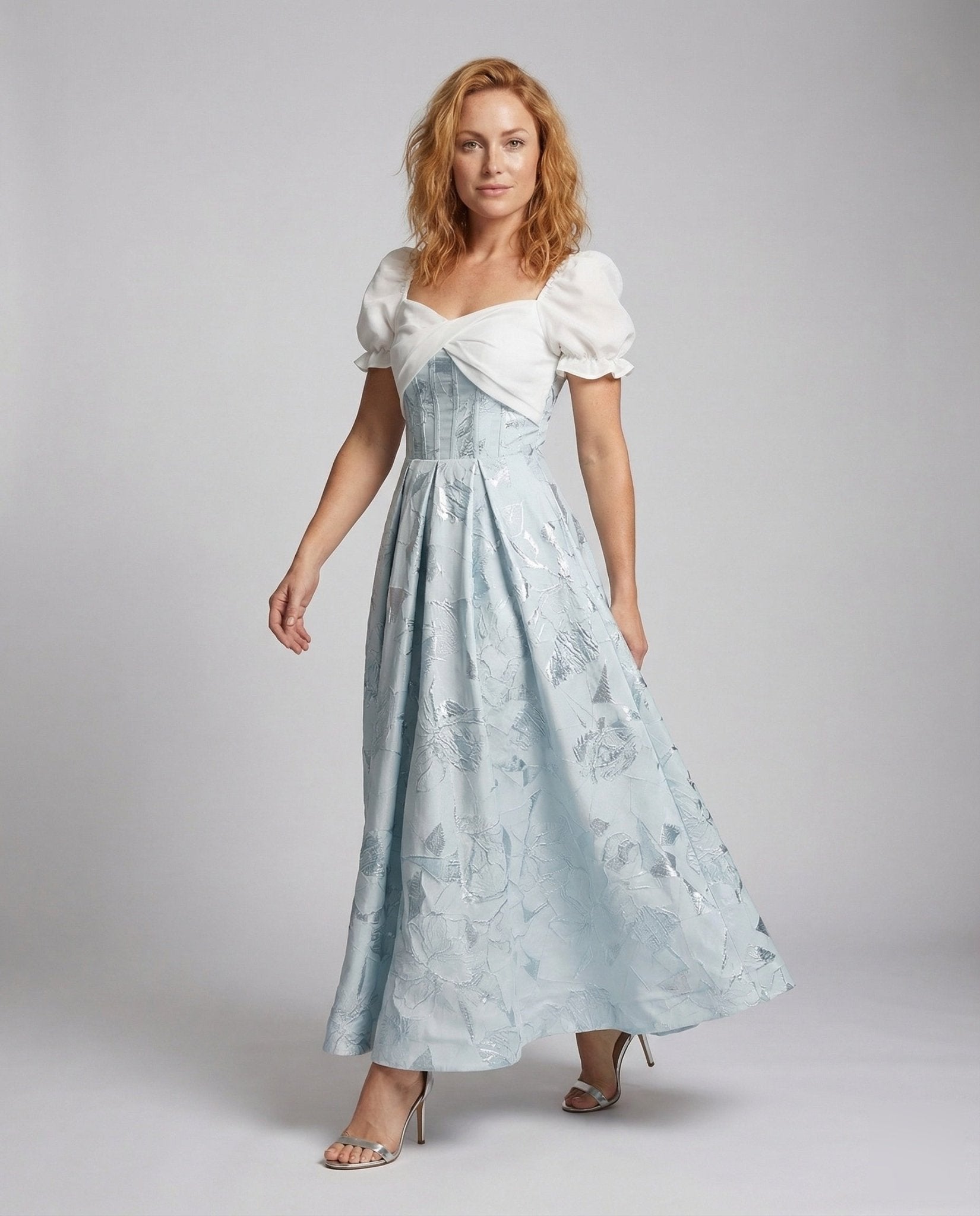 Women's ball gown with jacquard skirt - Chichicherry