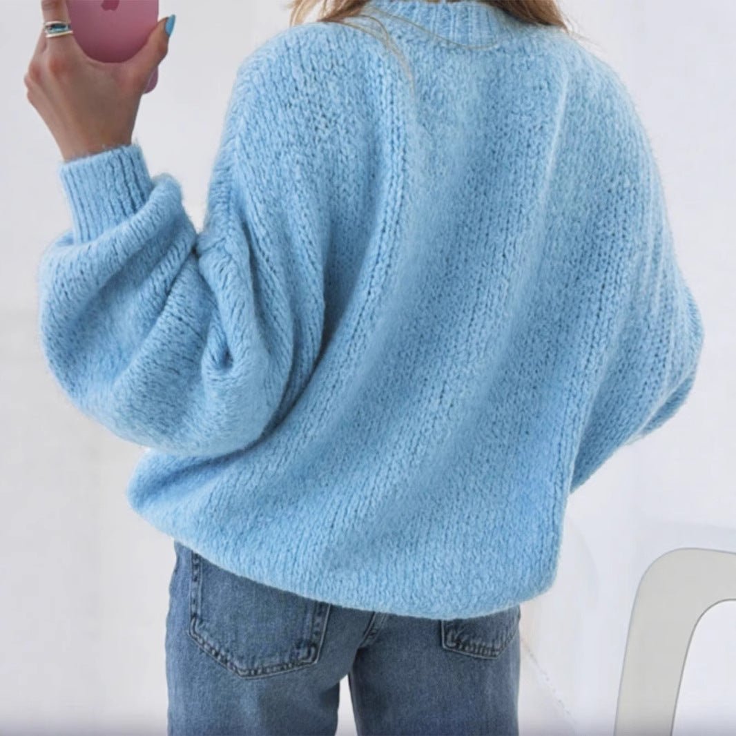 Women's Balloon Sleeve Knit Pullover - Chichicherry