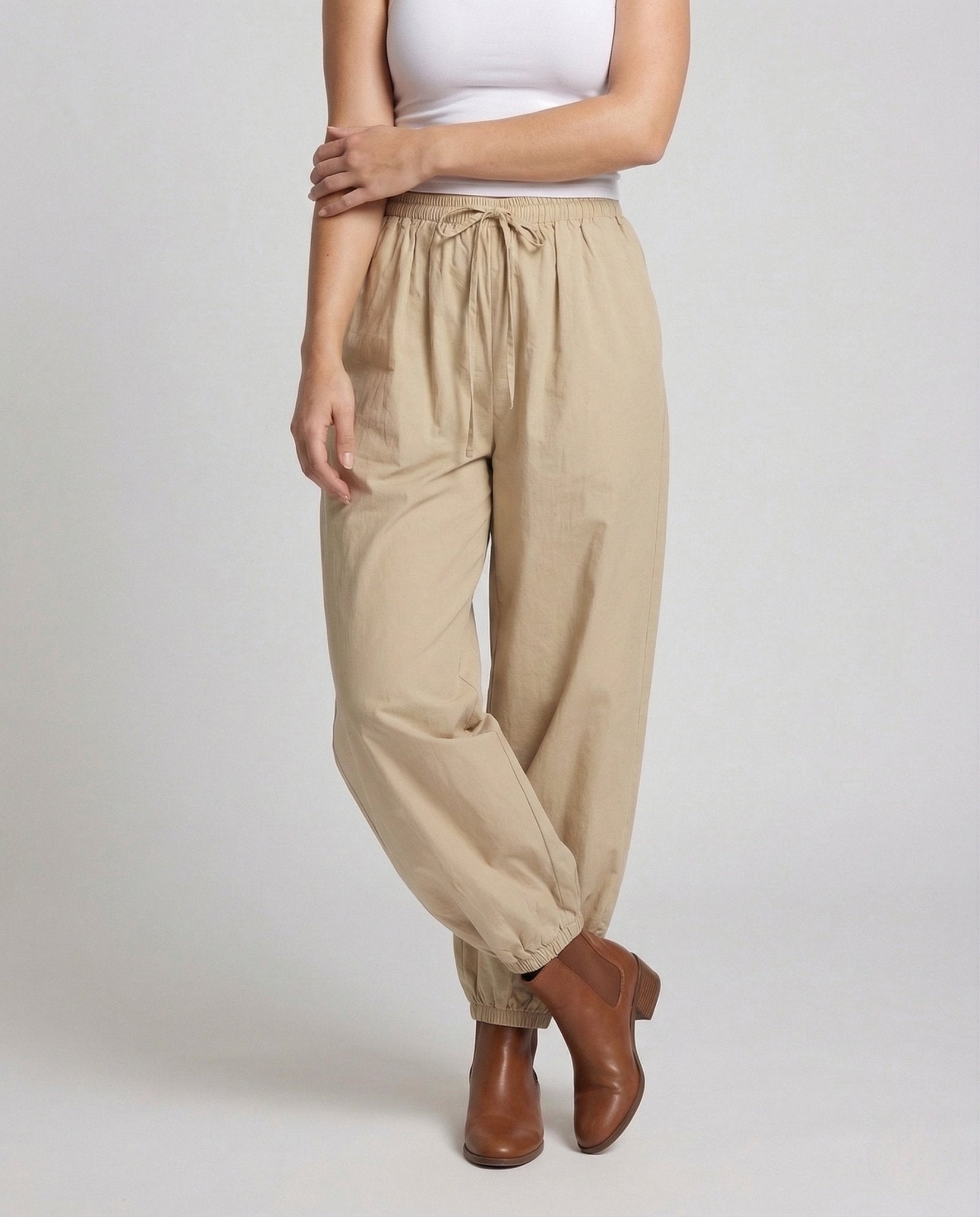 Women's Bandeau Croptop Harem Pants Set - Chichicherry