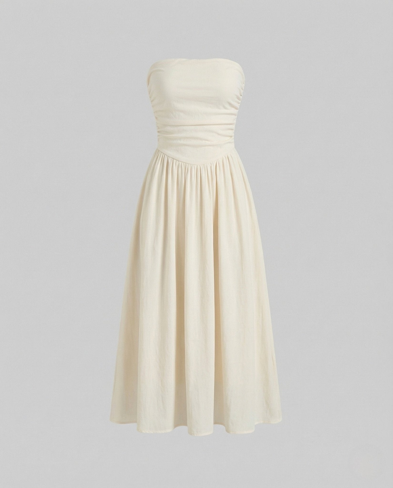 Women's Bandeau Maxi Dress with A-Line - Chichicherry