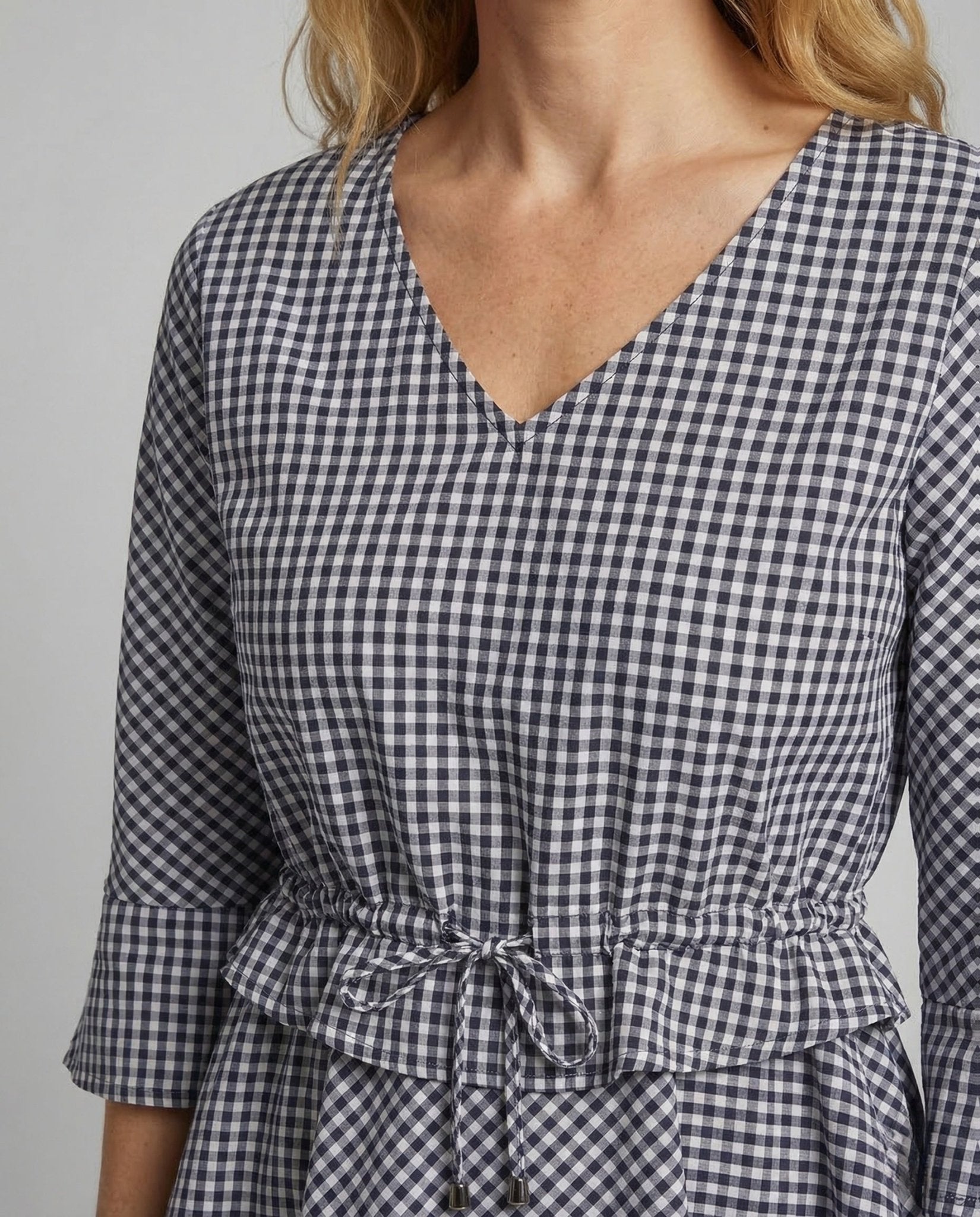 Women's Blouse Fitted Drawstring Sleeves - Chichicherry